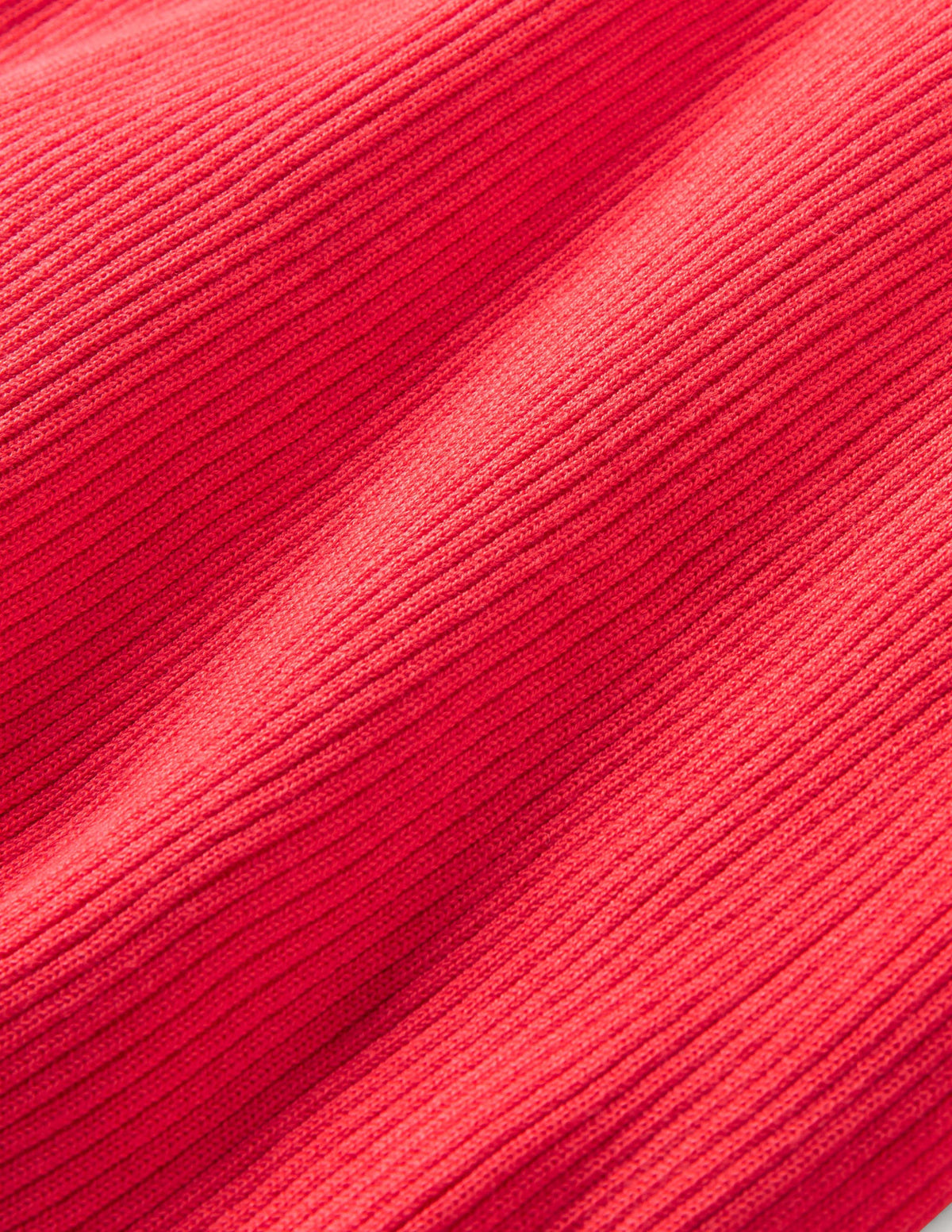 Ribbed High Neck Sweater-Strawberry Tart Red-5