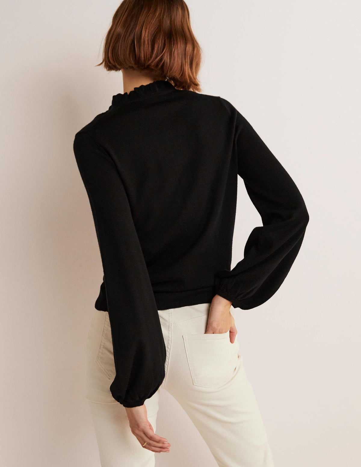 Button Front Merino Sweater-Black-8