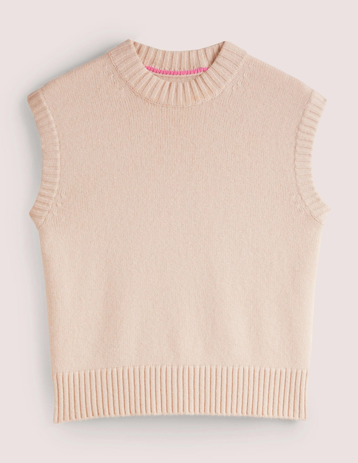 Chunky Cashmere Crew Neck Vest-Rope - Image 6
