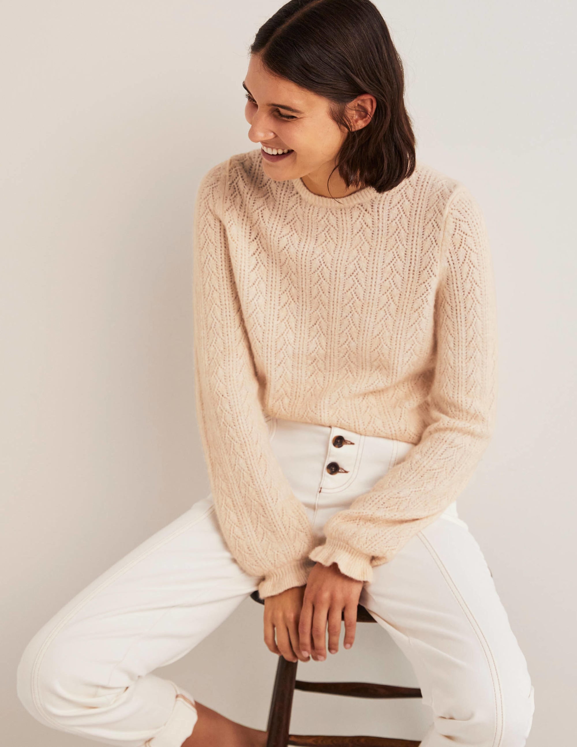 Fluffy Pointelle Sweater-Rope - Image 4