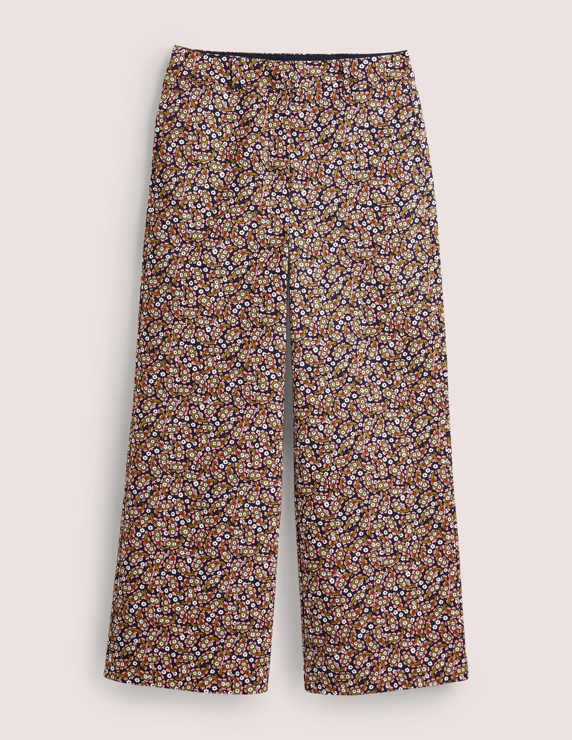 High Waisted Richmond Pants-Citronelle, Petal Paisley-5