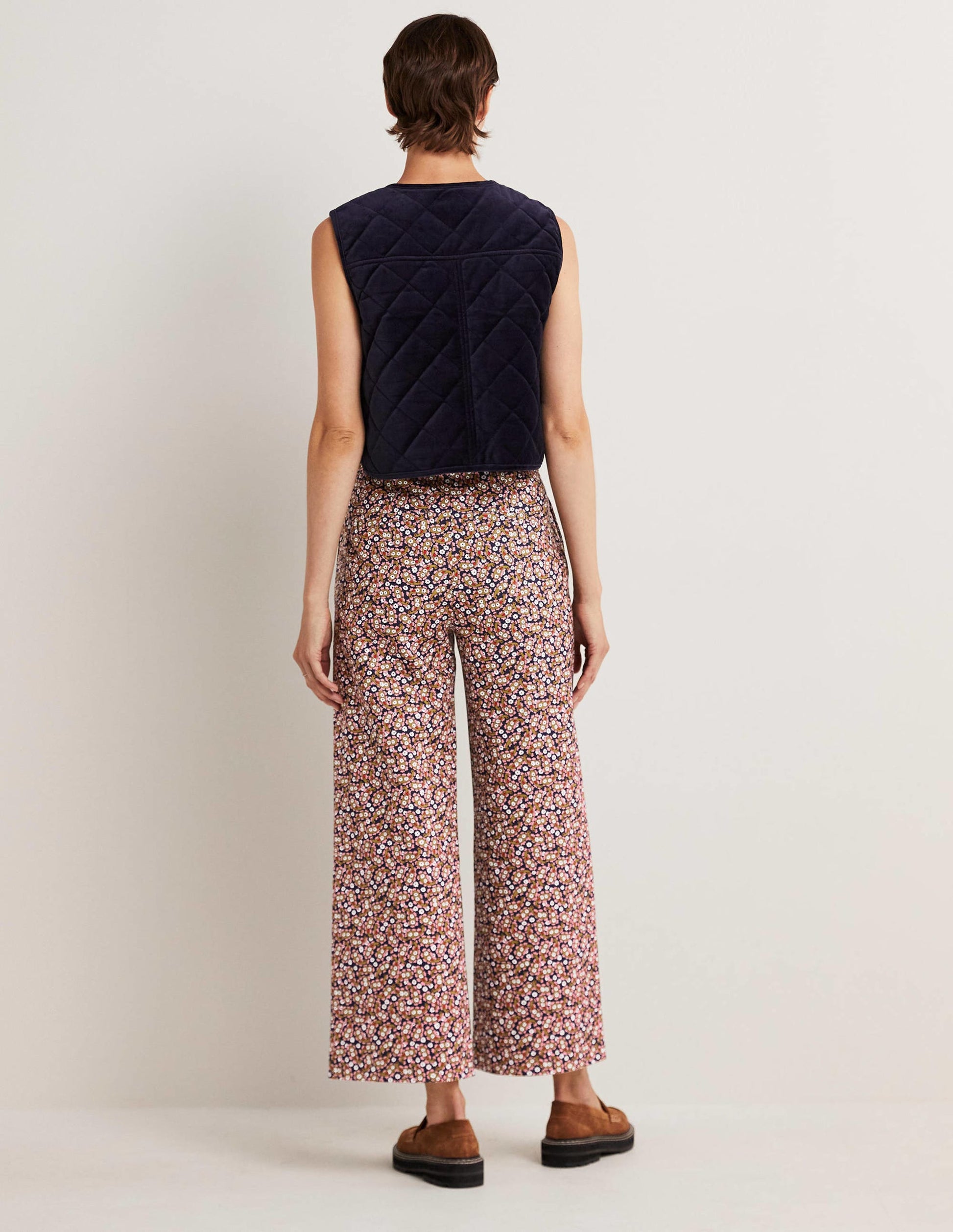 High Waisted Richmond Pants-Citronelle, Petal Paisley-3