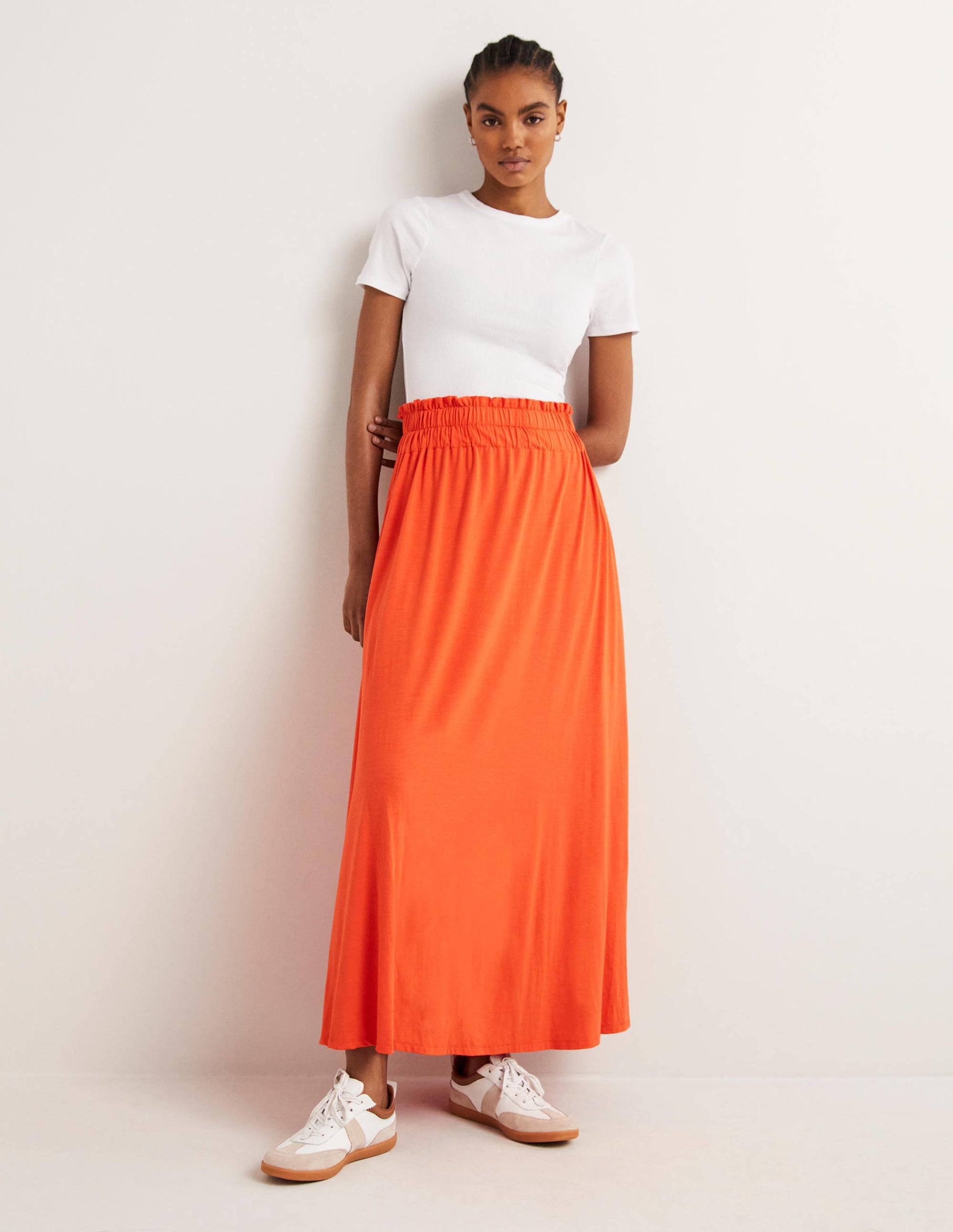 Pull On Jersey Maxi-Bright Papaya - Image 1