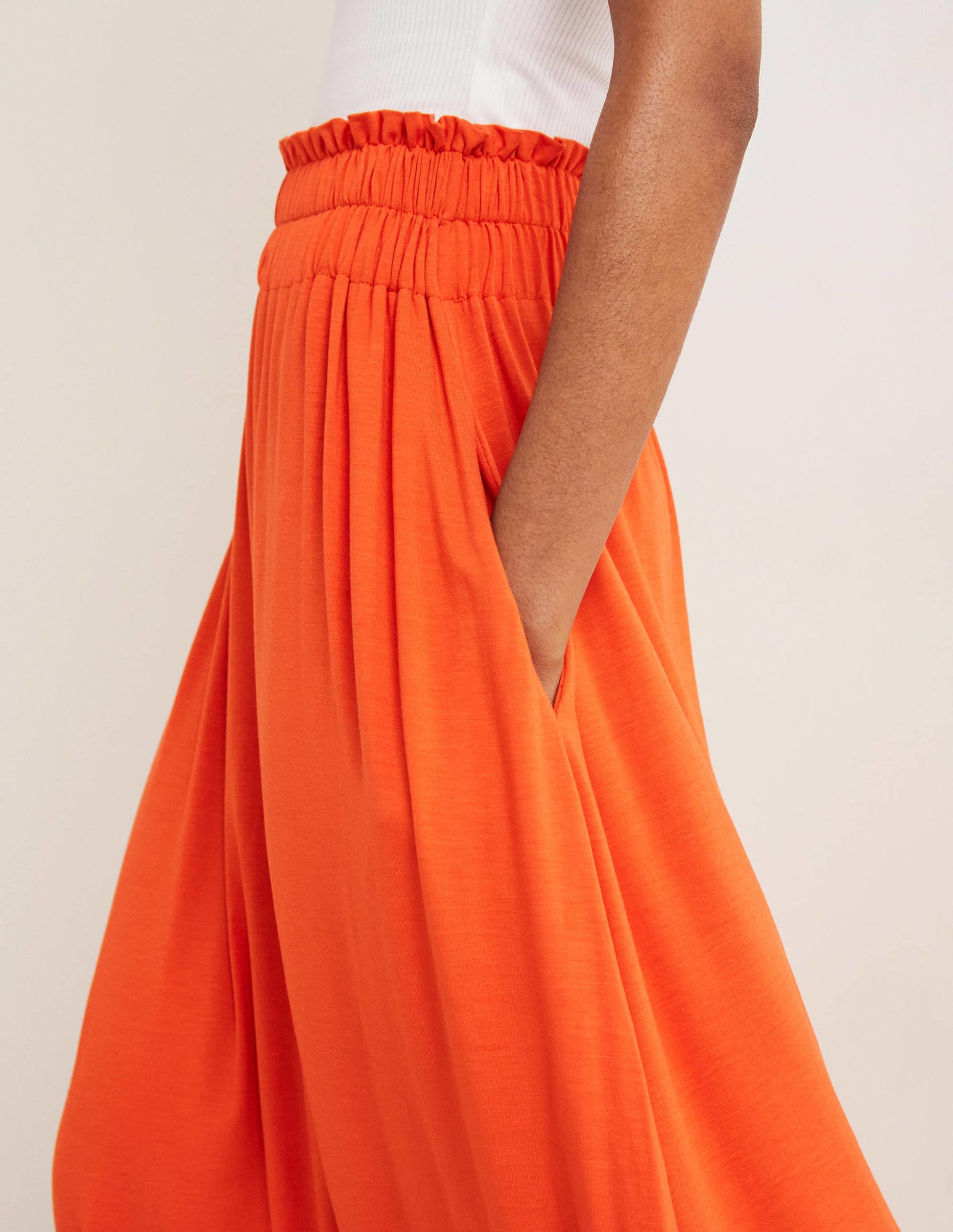 Pull On Jersey Maxi-Bright Papaya-2