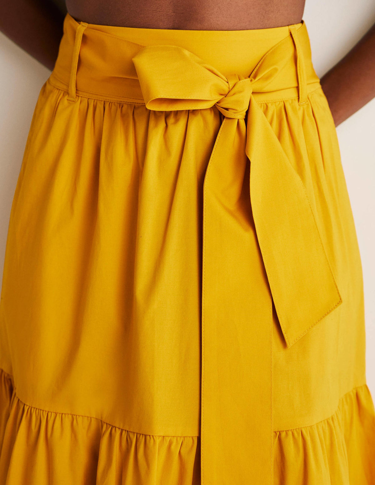 Tiered Belted Midi Skirt-Honeycomb - Image 10