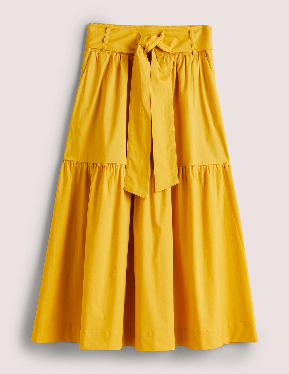 Tiered Belted Midi Skirt-Honeycomb-13