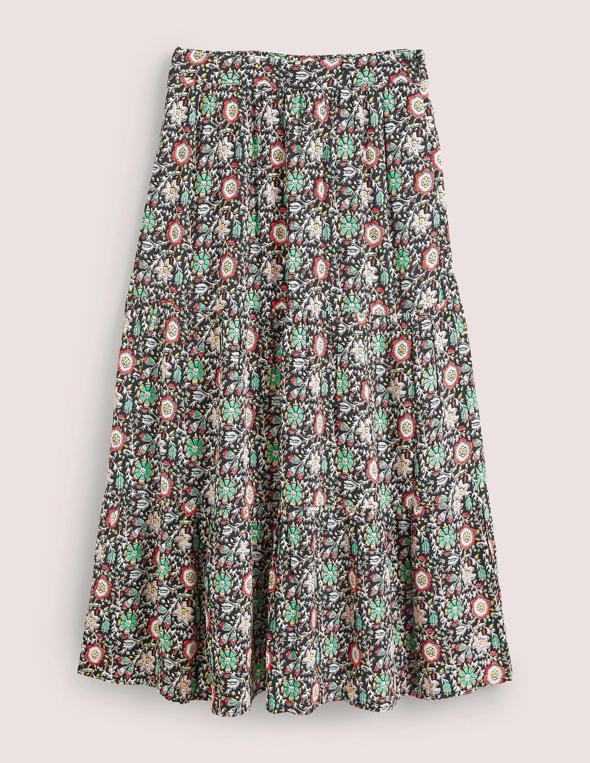 Tiered Midi Skirt-Multi, Enchanting Twig-6