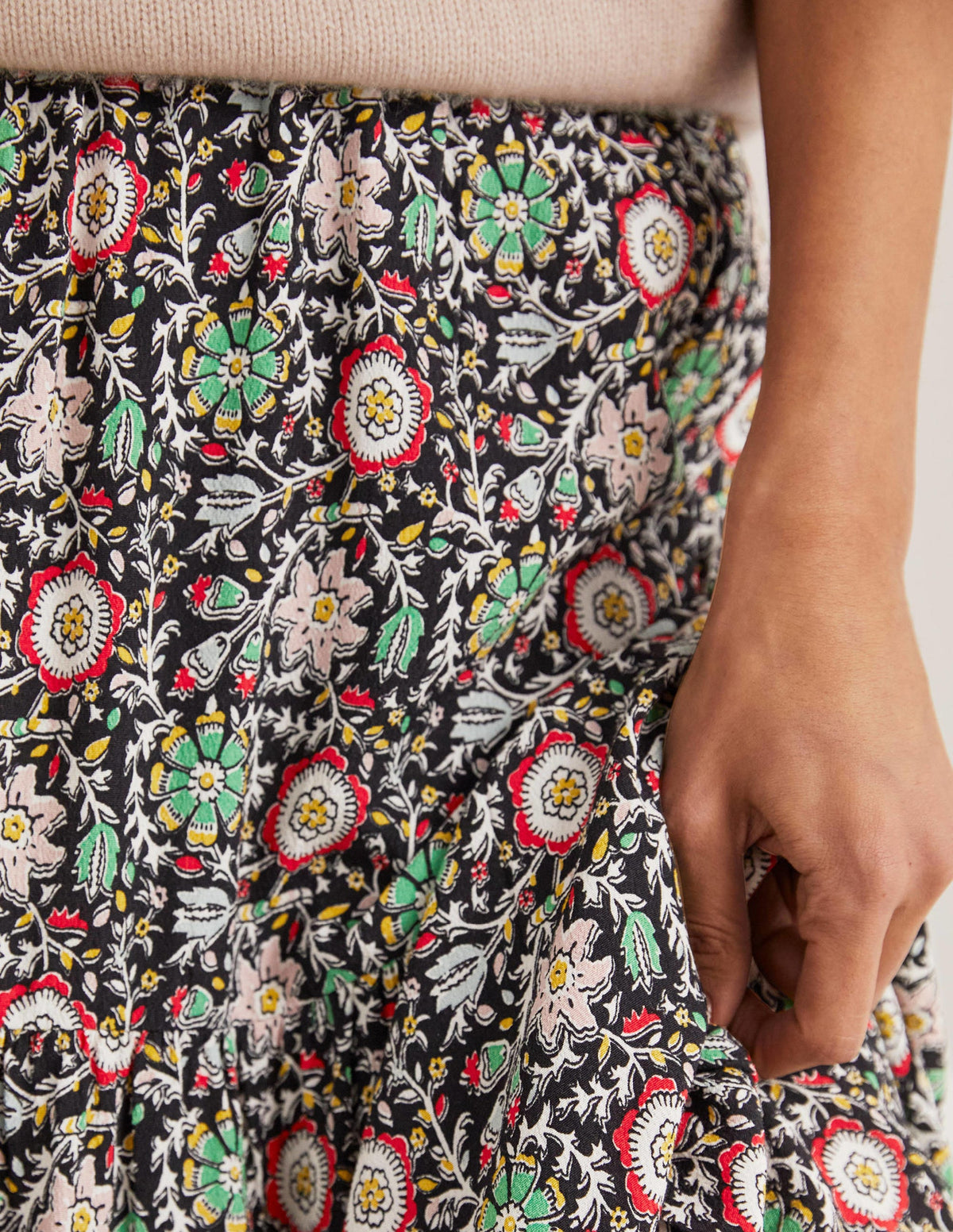 Tiered Midi Skirt-Multi, Enchanting Twig - Image 2