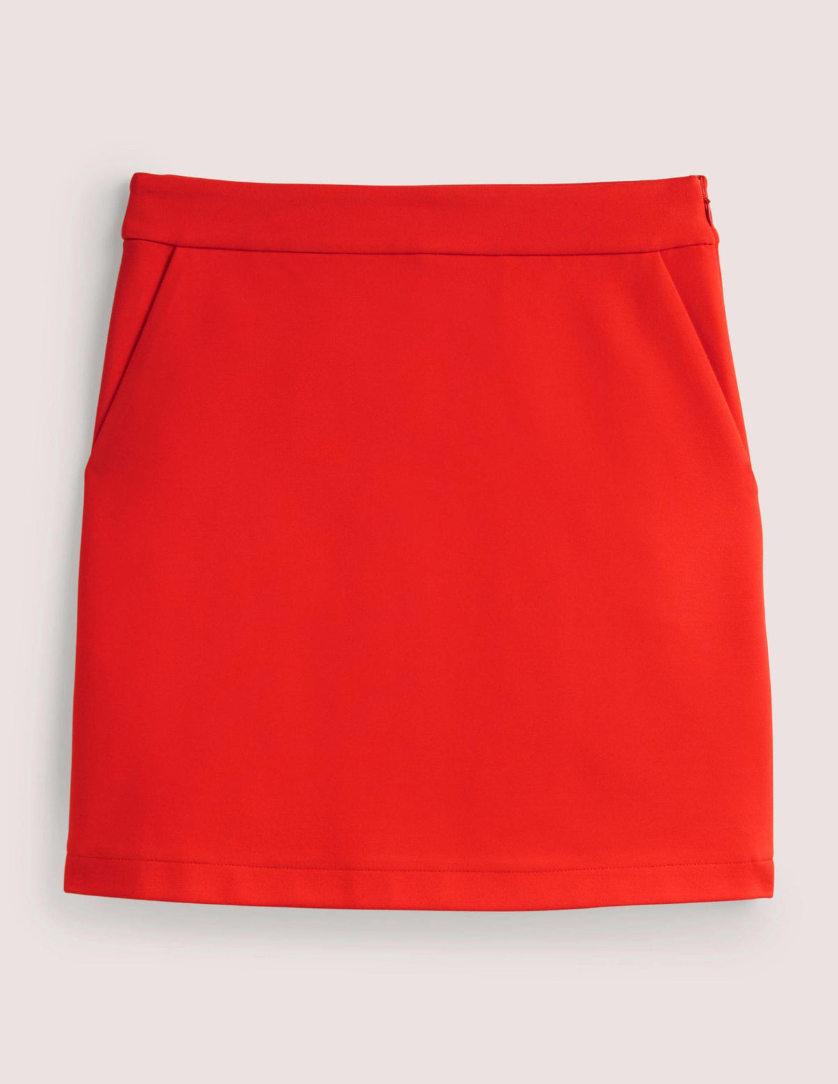 Ponte A-line Mini Skirt-Rocket Red-6