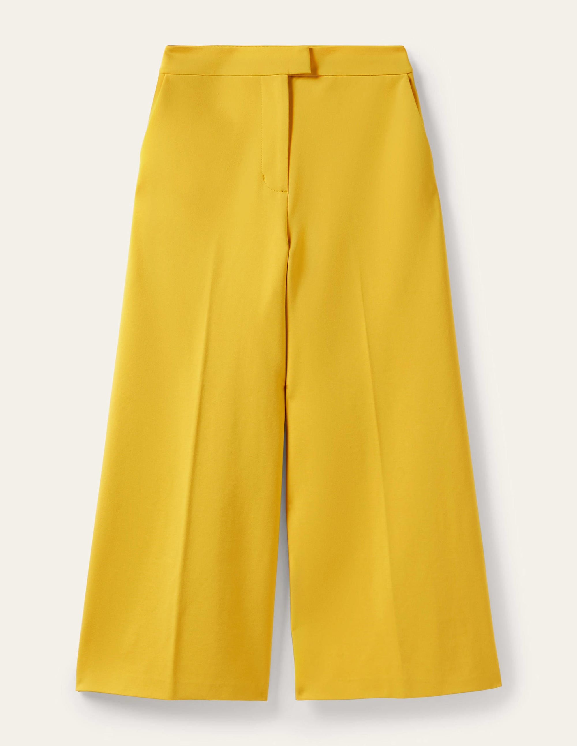 Jersey Wide Leg Culottes-Honeycomb Yellow - Image 9