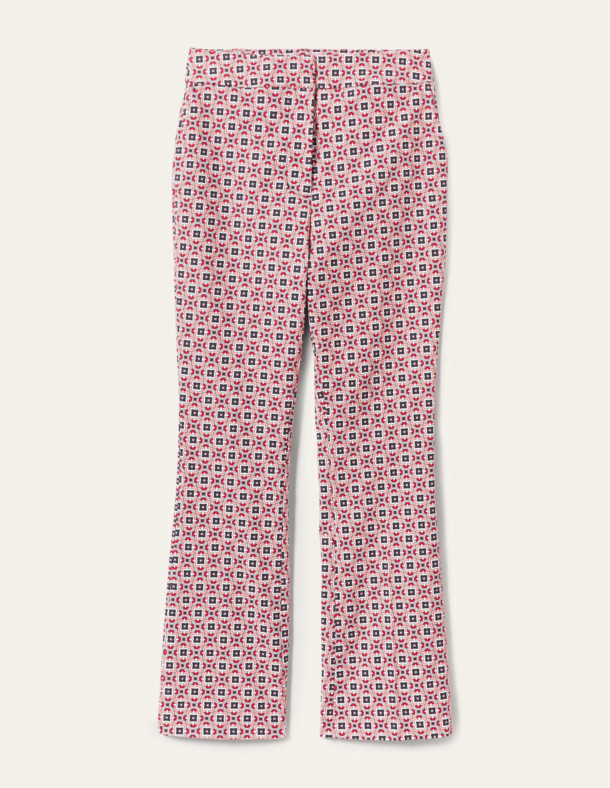 Cropped Flare Pants-Almond Pink, Square Geo - Image 9
