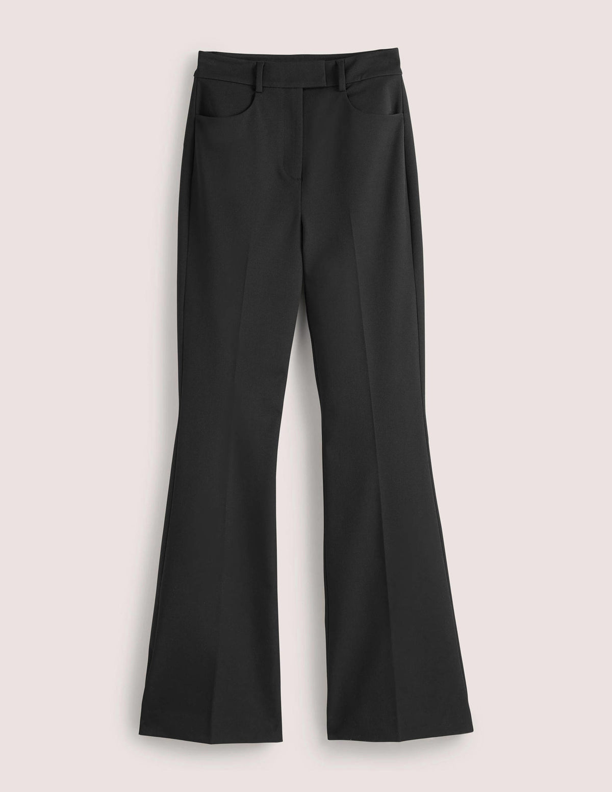 High Waisted Flared Pants-Black - Image 5