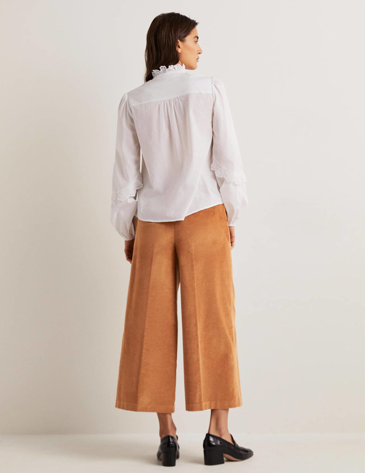 Wide Leg Culottes-Butterscotch Brown - Image 3