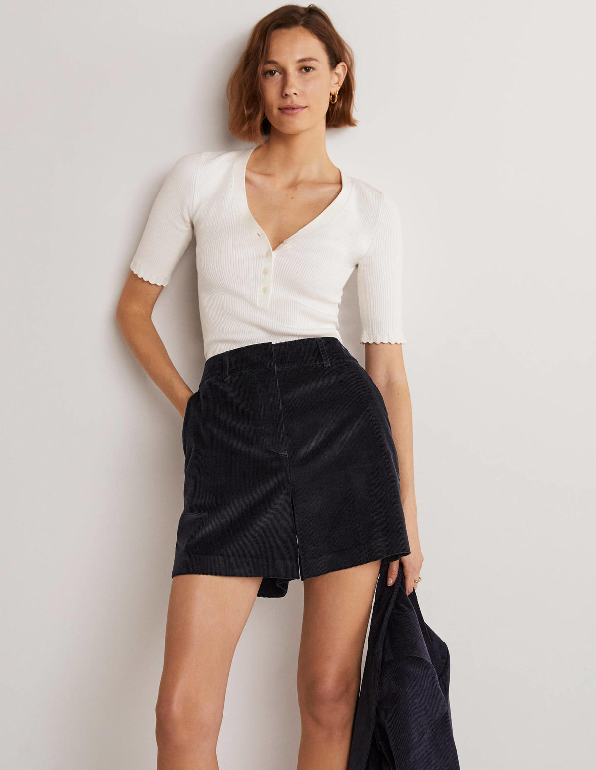 High Waist Shorts-Navy - Image 10