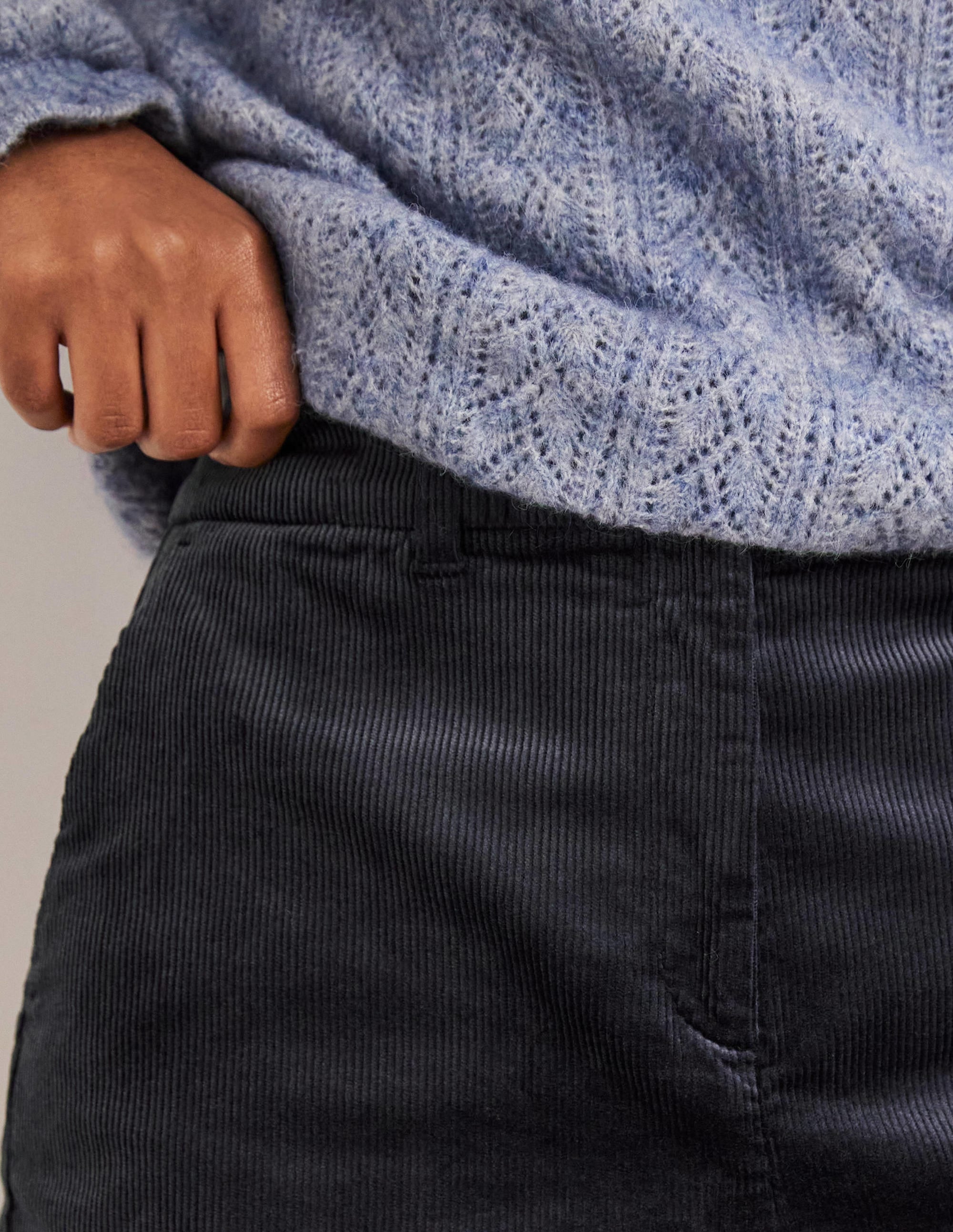 High Waist Shorts-Navy - Image 2