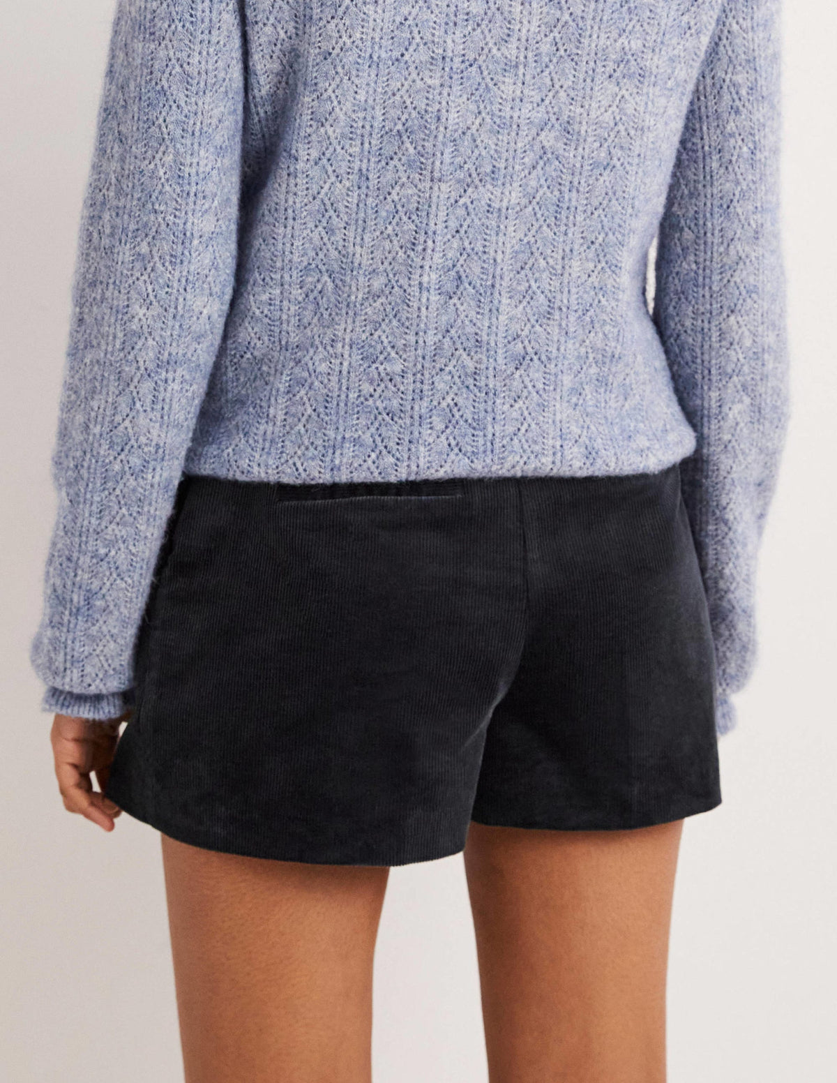 High Waist Shorts-Navy - Image 3