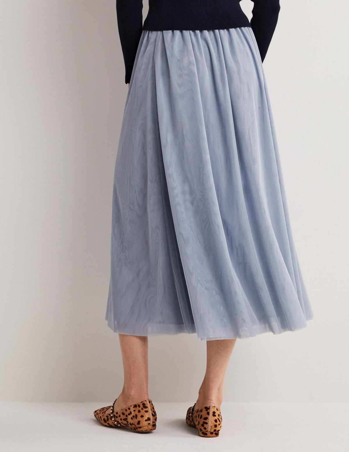Tulle Full Midi Skirt-Dusty Blue - Image 5