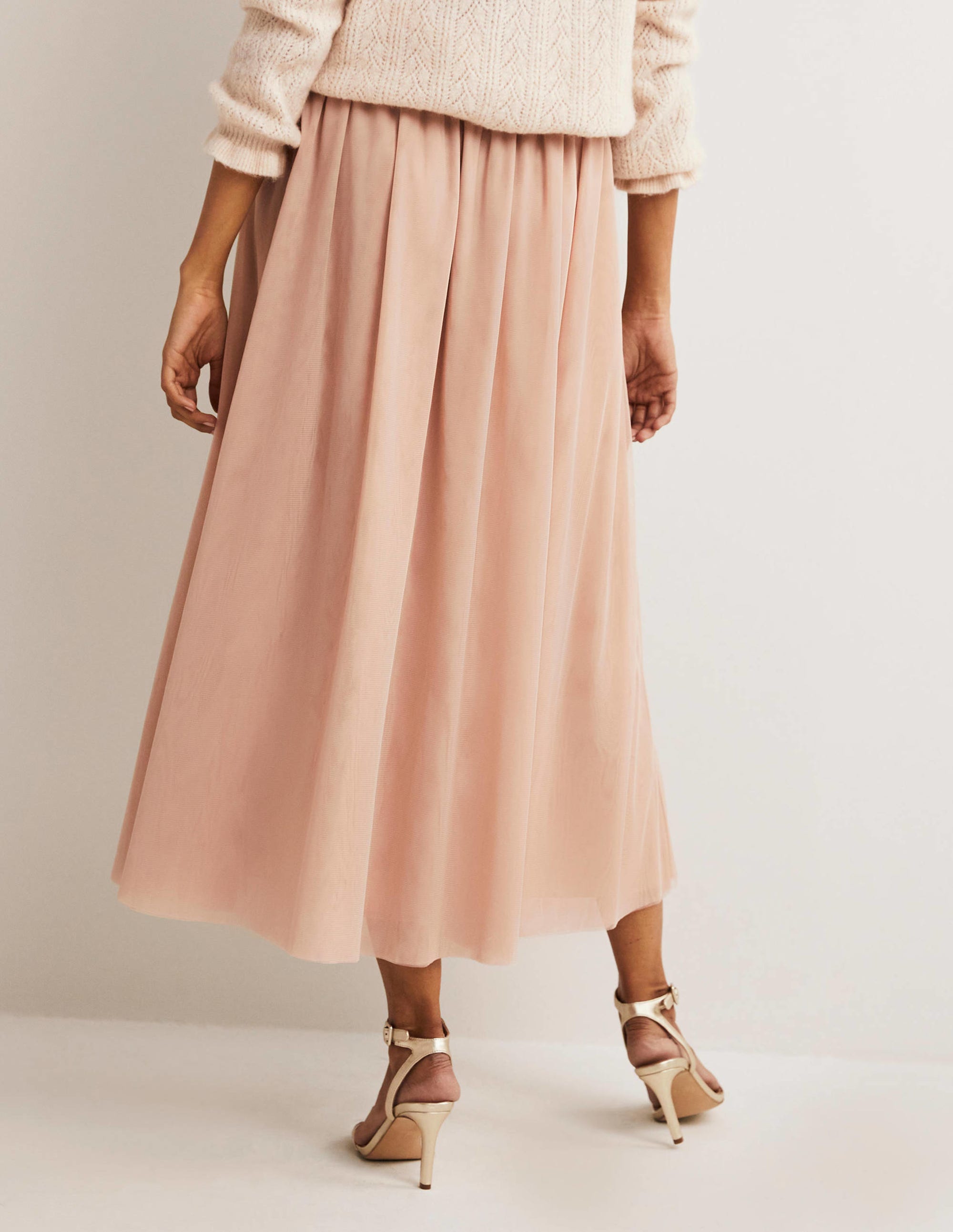 Tulle Full Midi Skirt-Popcorn - Image 3