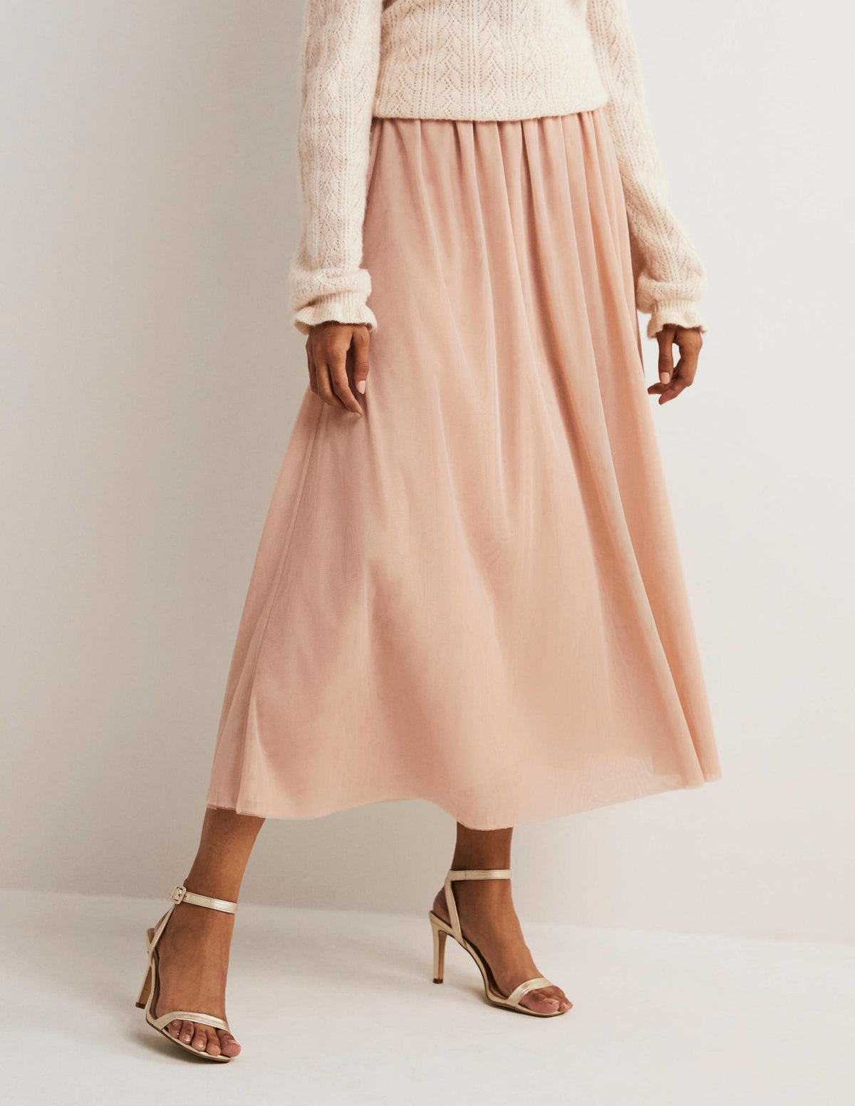 Tulle Full Midi Skirt-Popcorn - Image 4