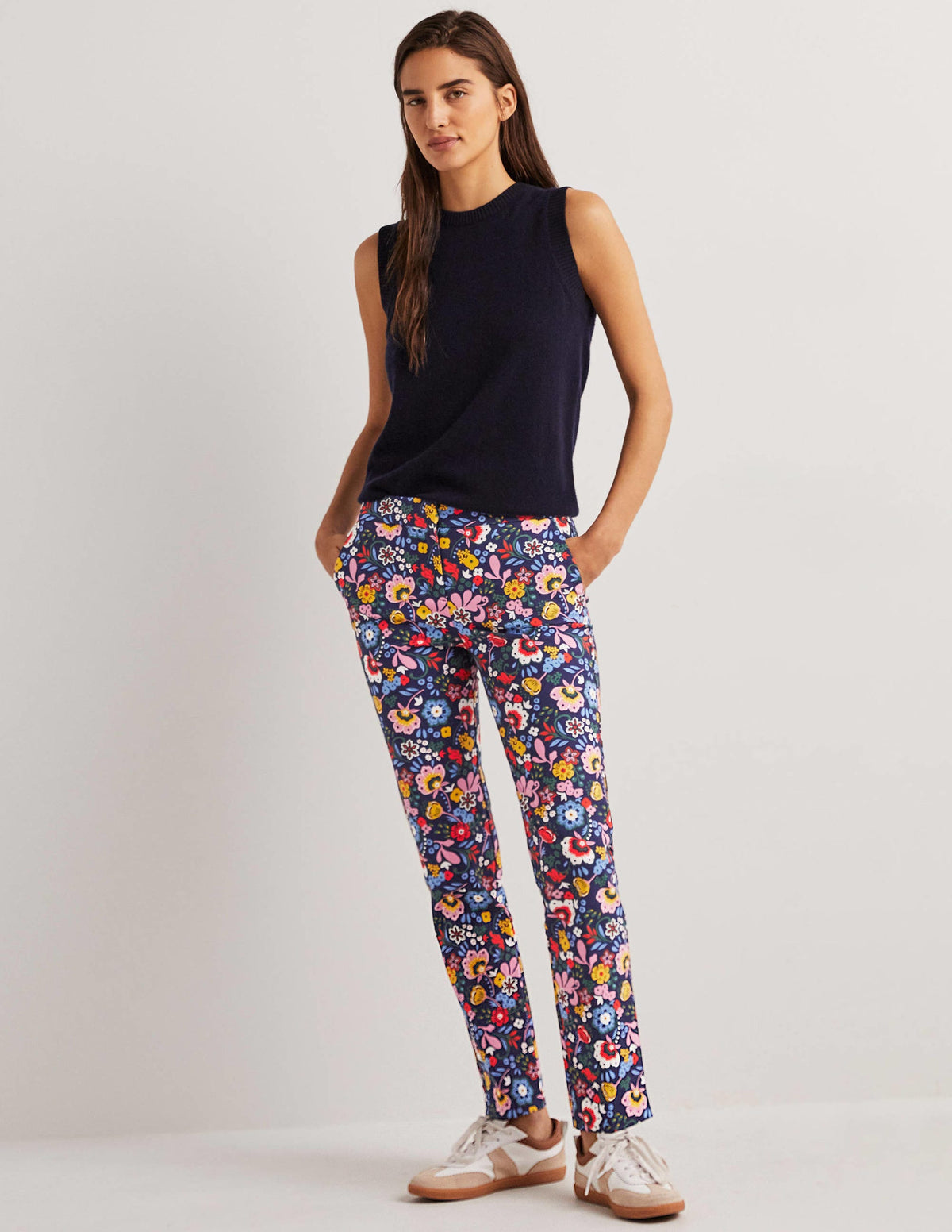 Richmond 7/8 Pants-Navy, Pretty Paradise-1