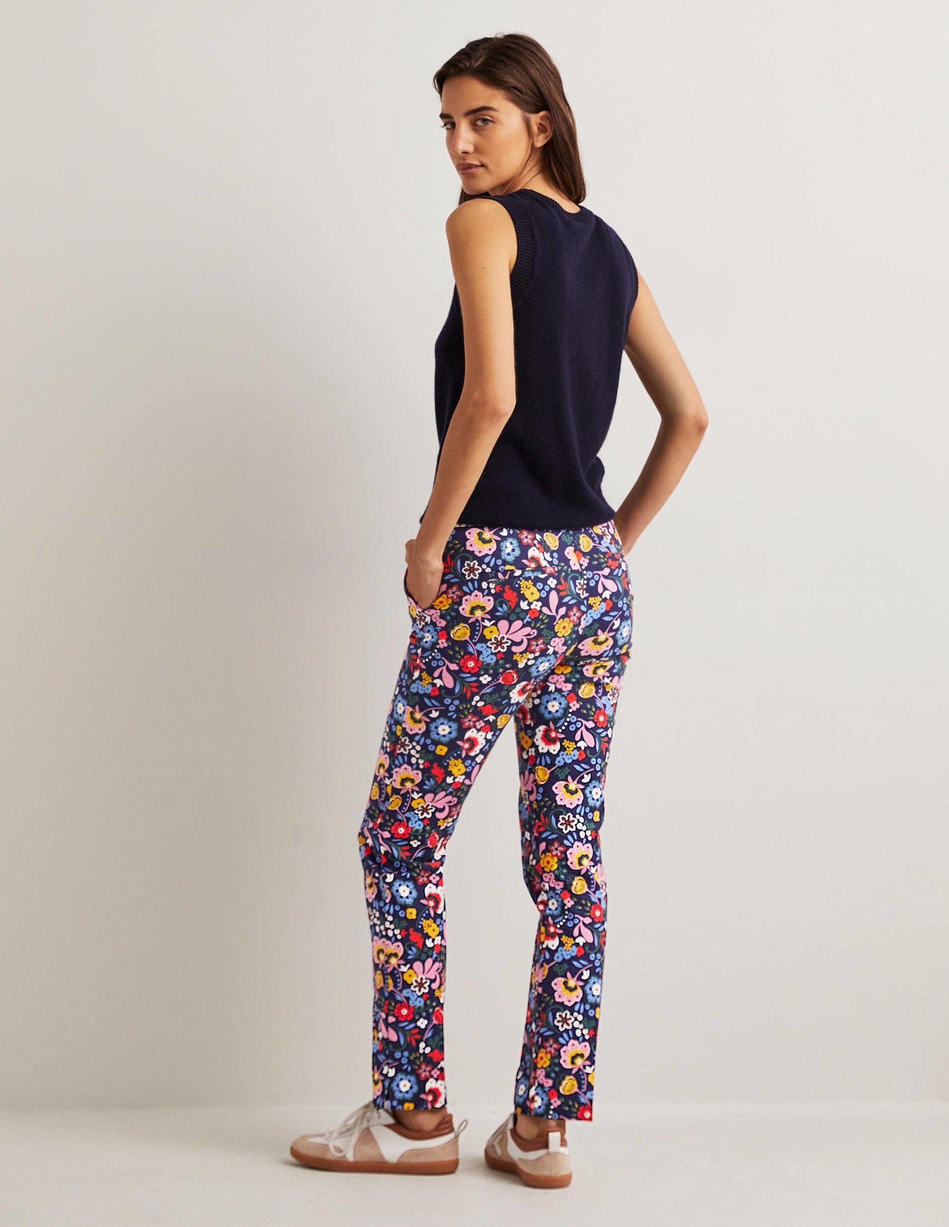 Richmond 7/8 Pants-Navy, Pretty Paradise-3