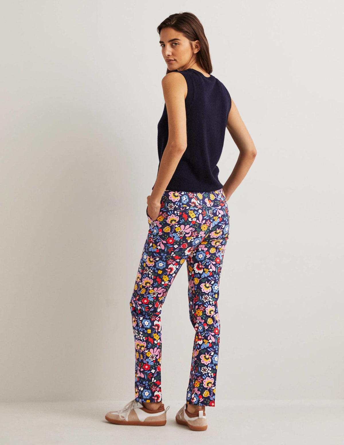 Richmond 7/8 Pants-Navy, Pretty Paradise - Image 3