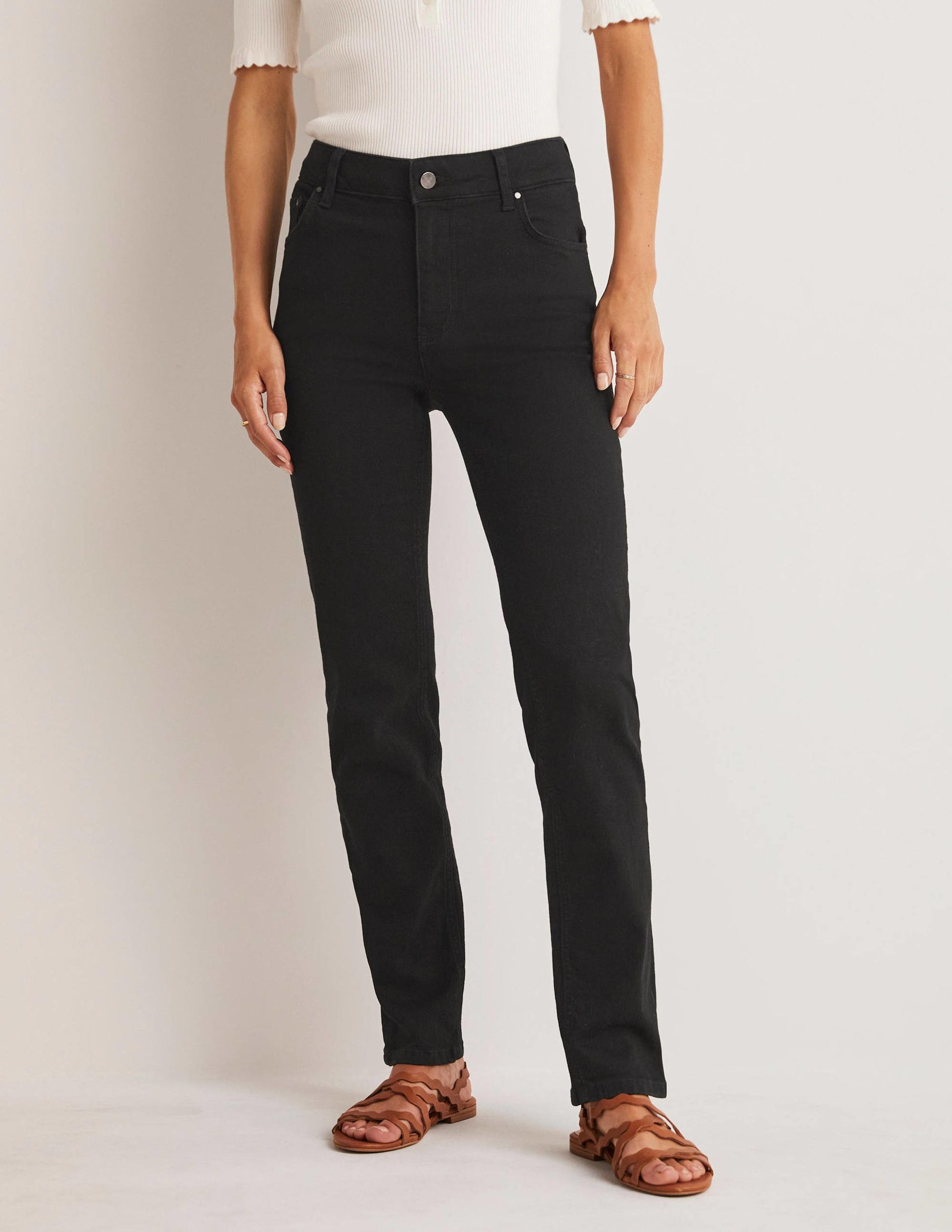 Slim Straight Jeans-Black-4