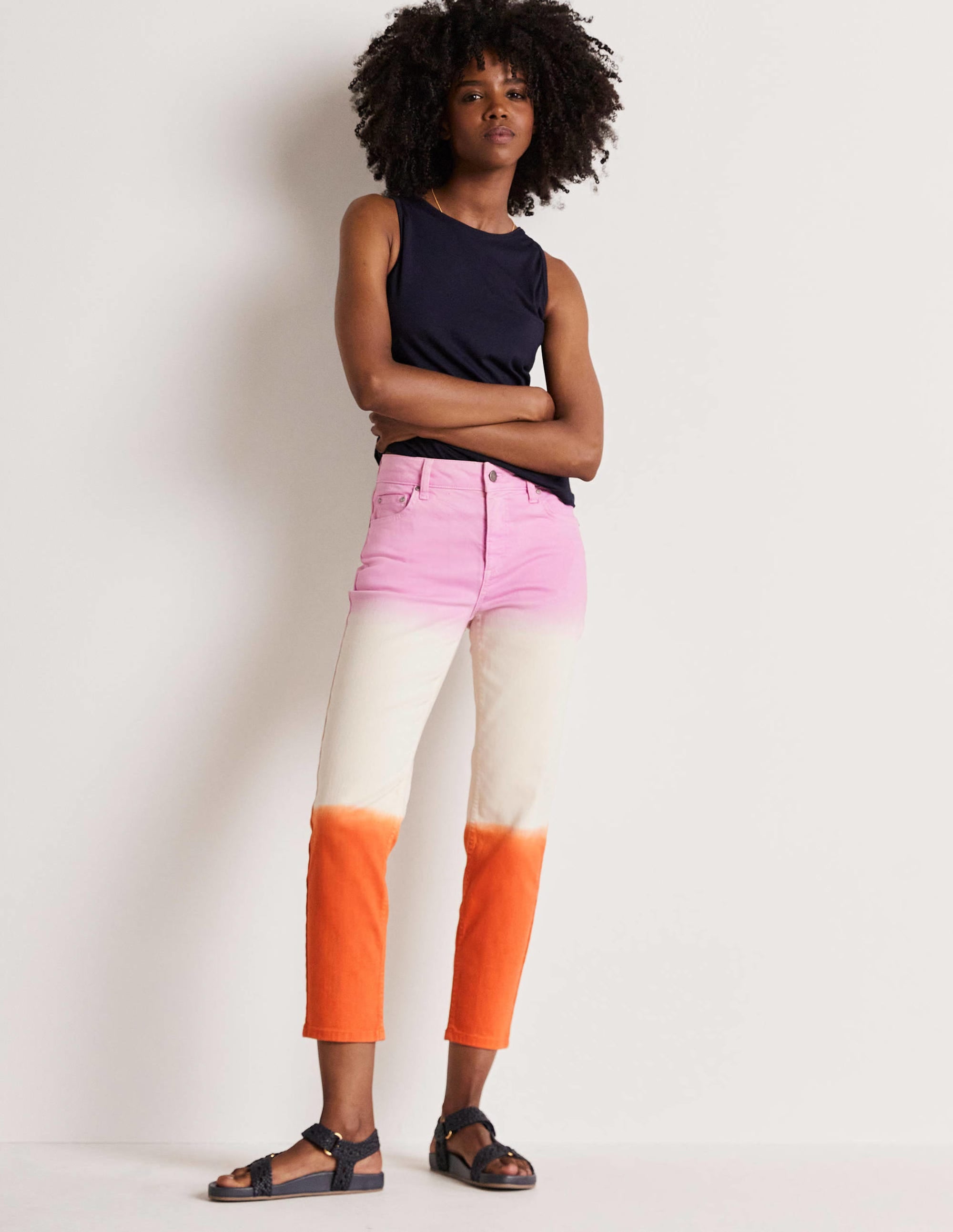 Slim Straight Ankle Skimmers-Bon Bon, Firecracker Ombre - Image 6