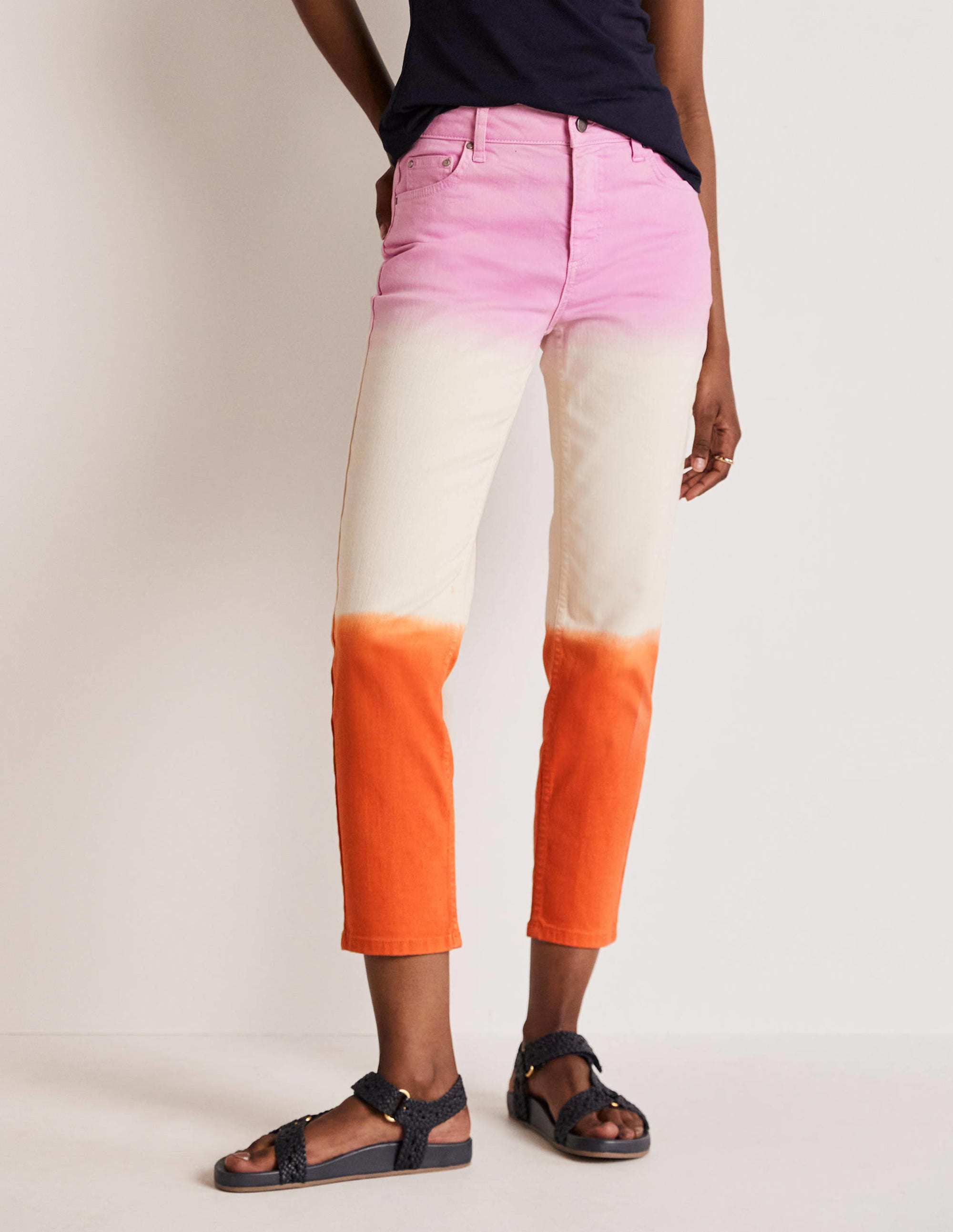 Slim Straight Ankle Skimmers-Bon Bon, Firecracker Ombre - Image 5
