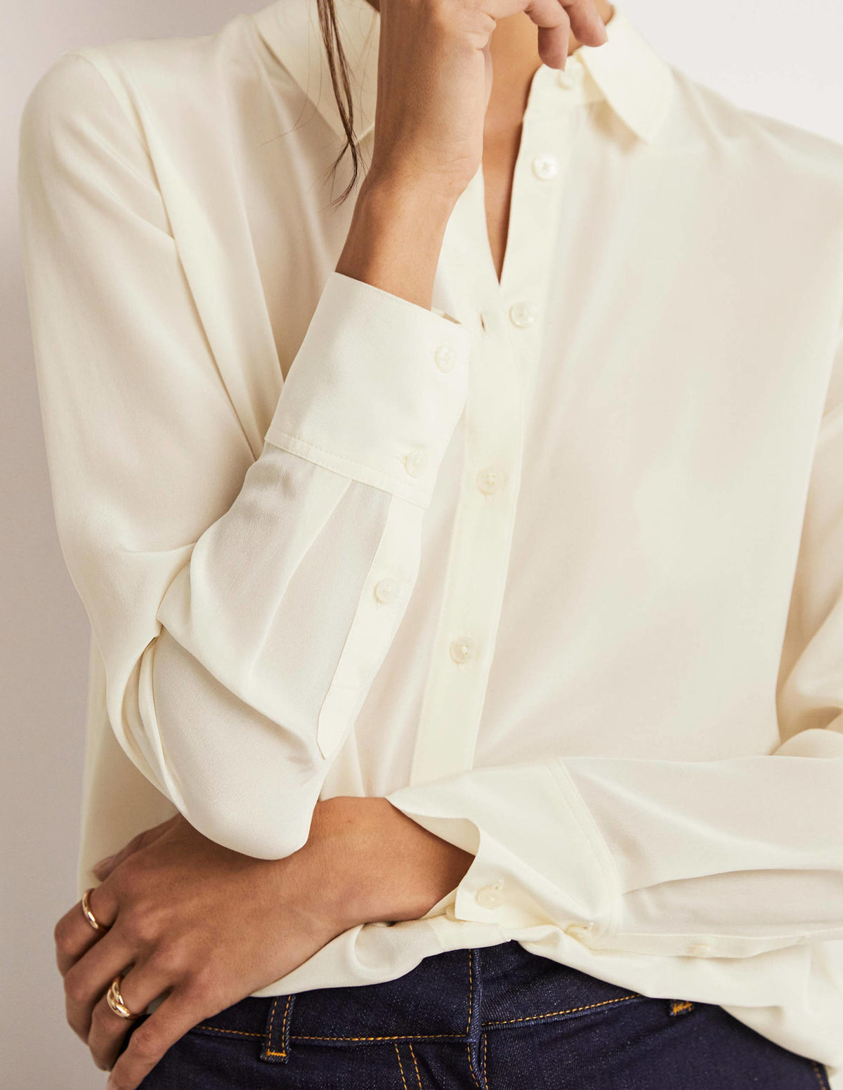 Silk Shirt-Ivory - Image 6