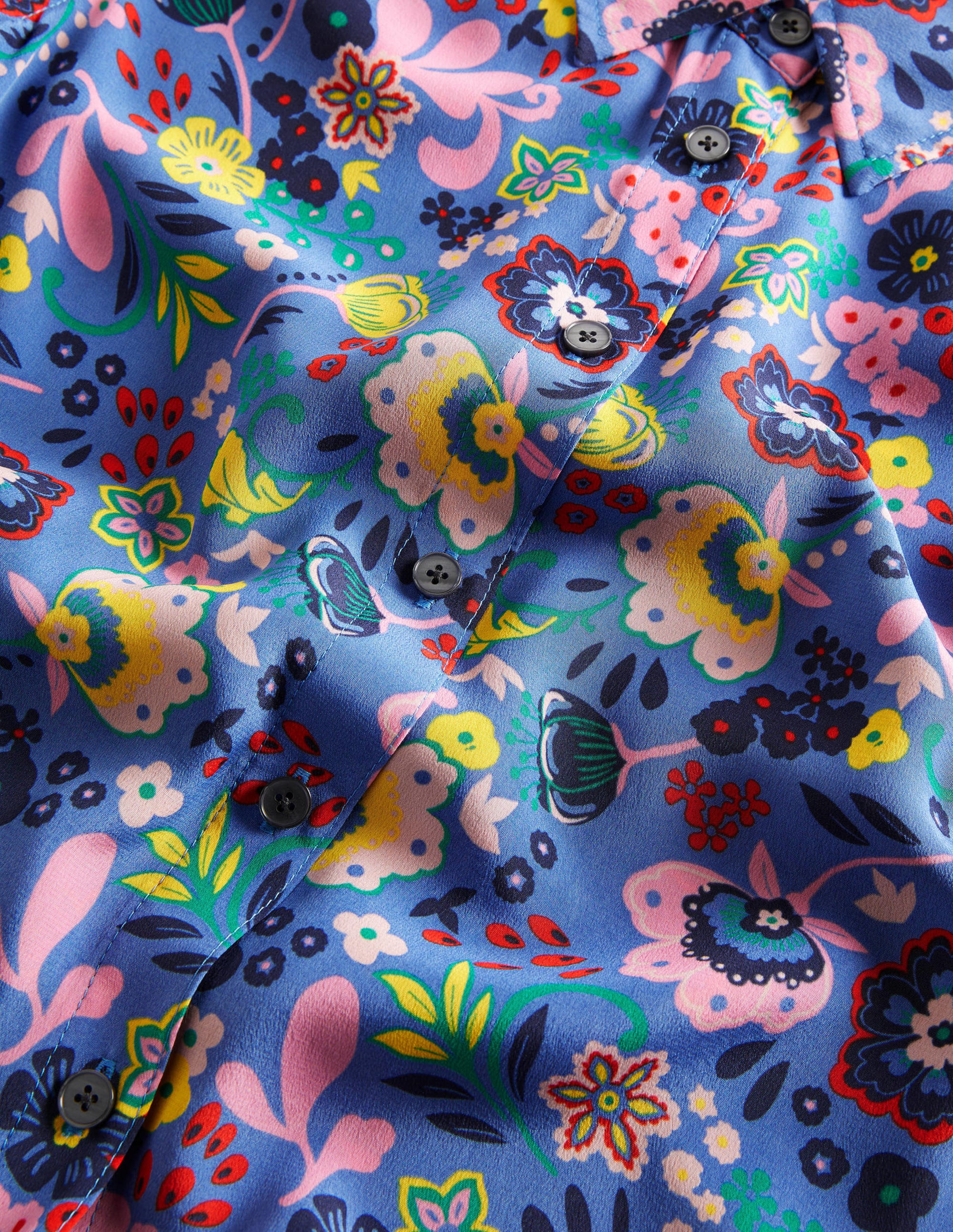 Silk Shirt-Riviera Blue, Pretty Paradise - Image 7