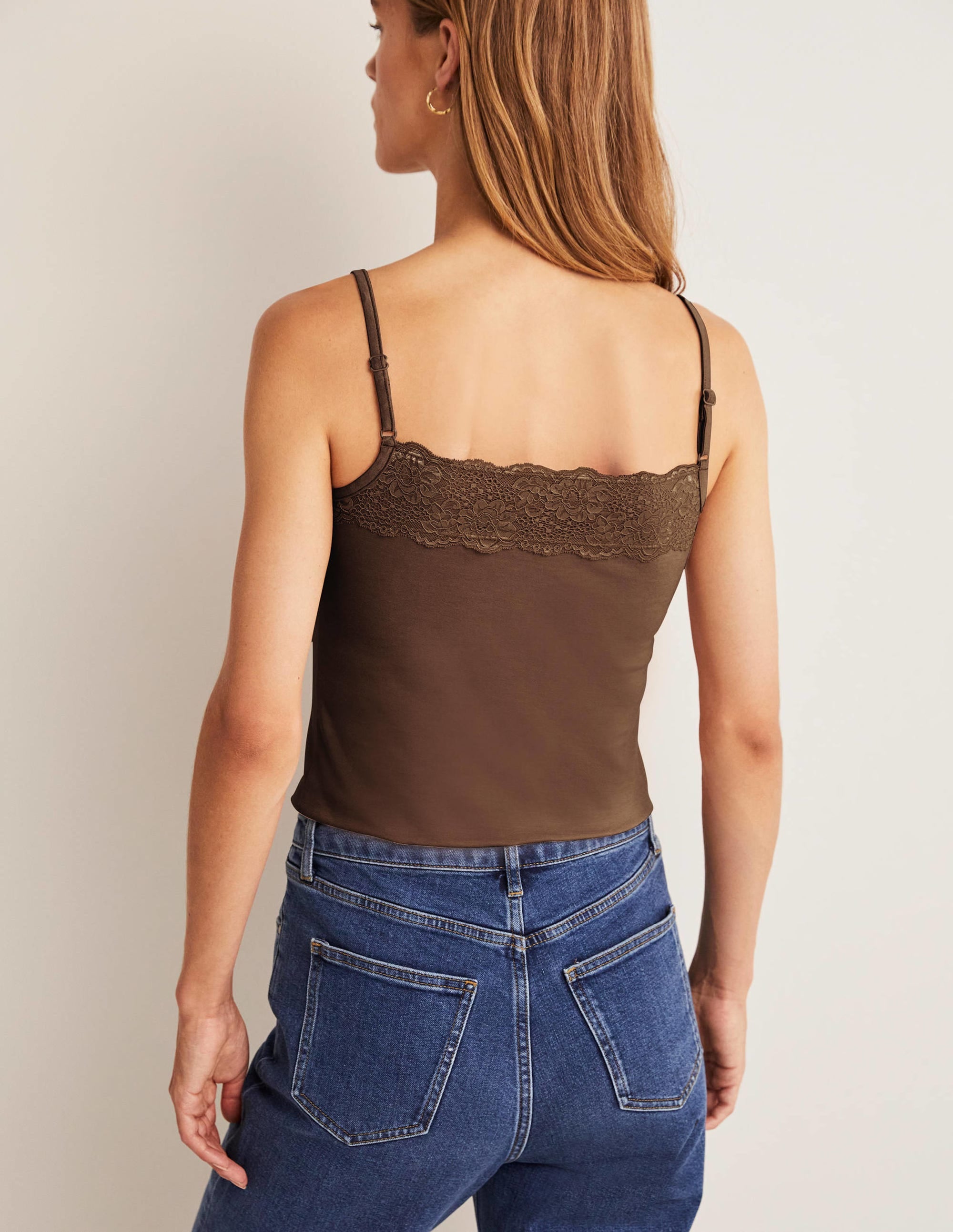 Lace Cami Top-Deep Brown - Image 3