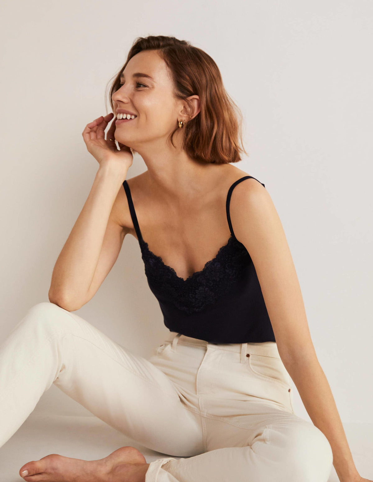 Lace Cami Top-Navy - Image 9