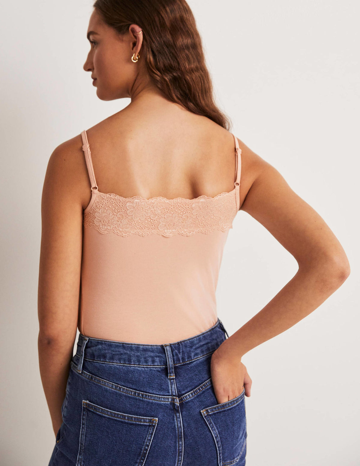 Lace Cami Top-Light Beige - Image 10