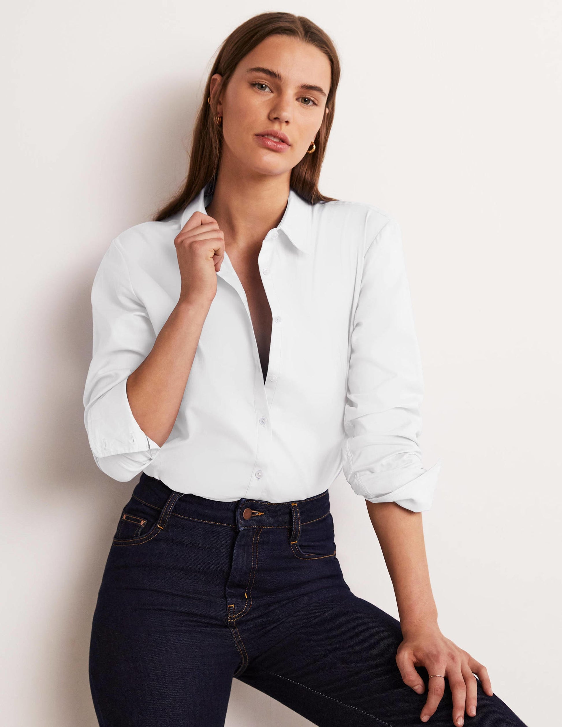 Classic Cotton Shirt-White-8