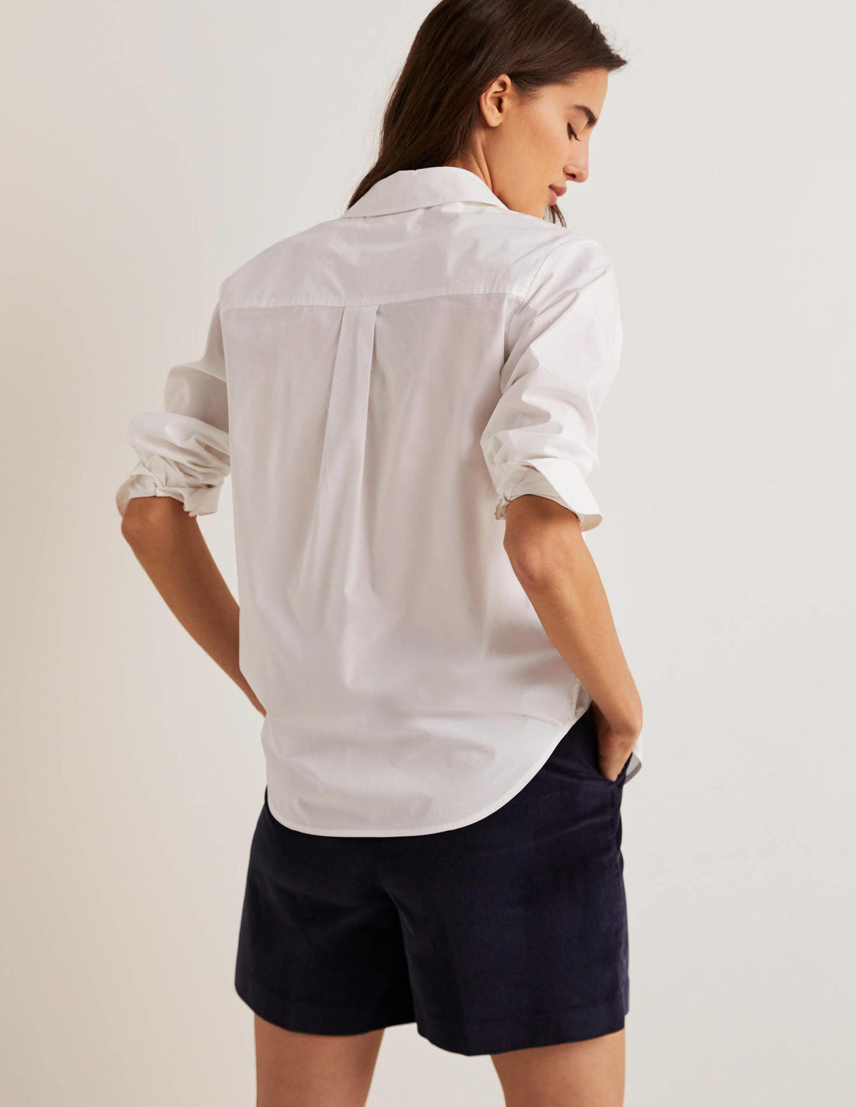 Relaxed Cotton Shirt-White - Image 3