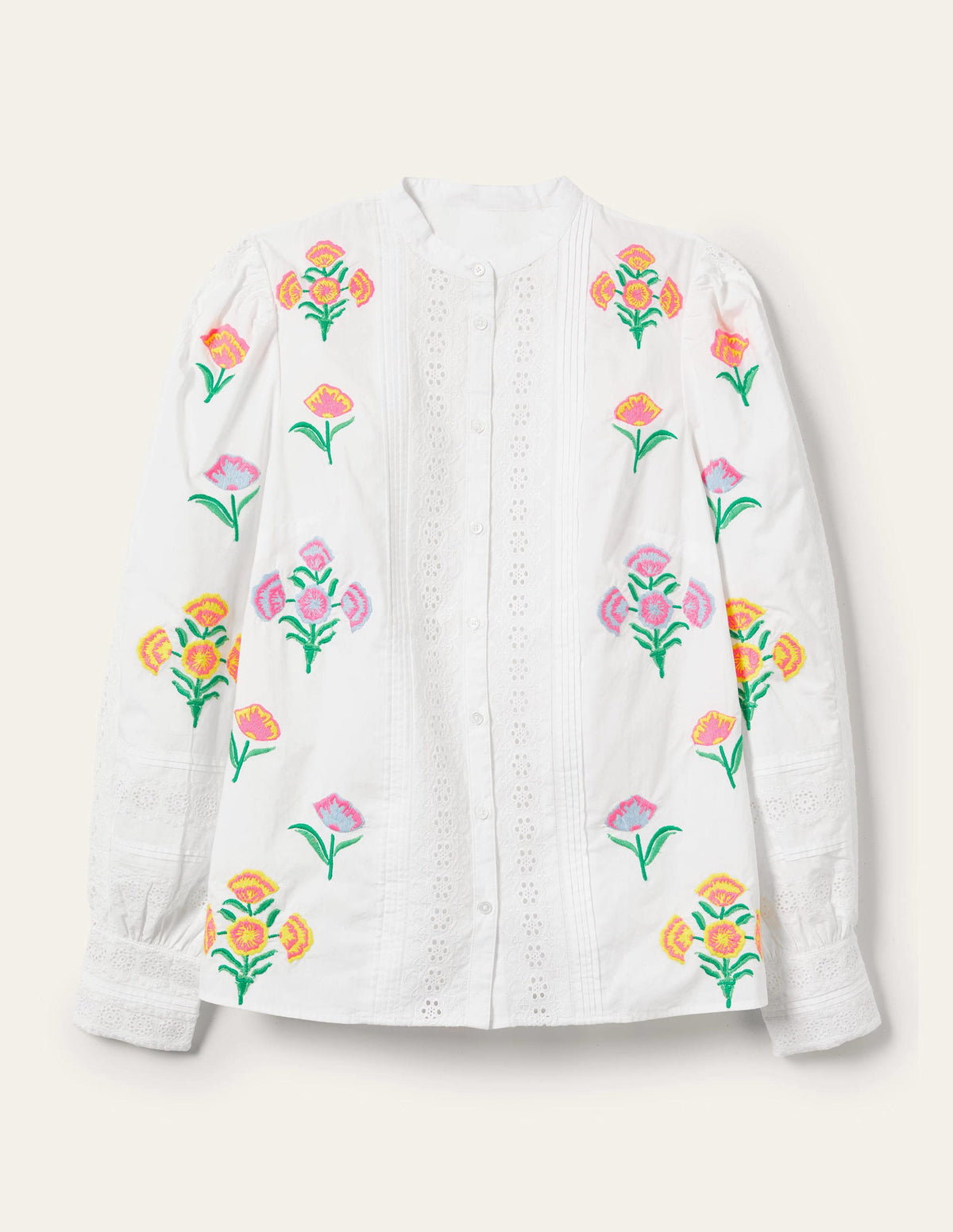Julianne Embroidered Blouse-Ivory Embroidery - Image 11