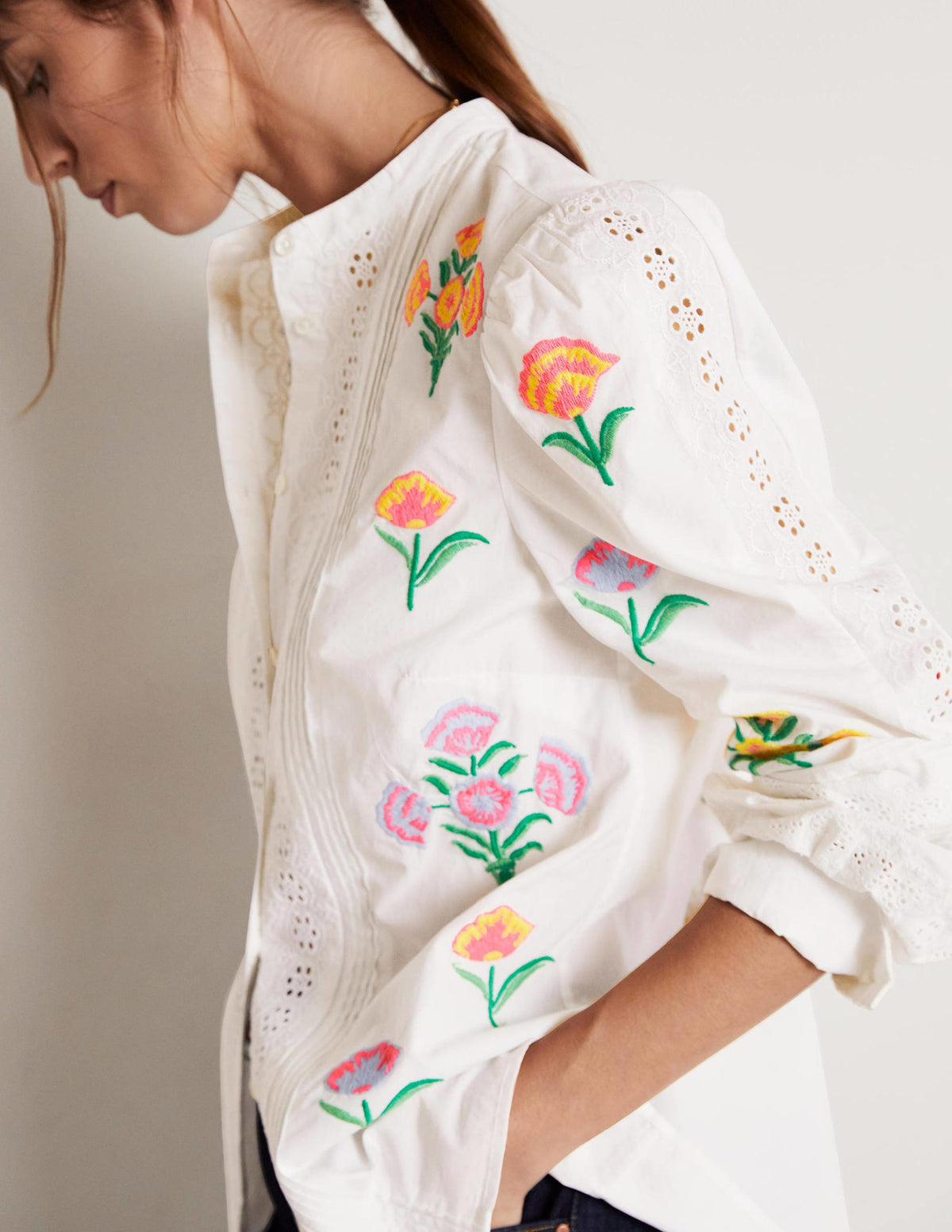 Julianne Embroidered Blouse-Ivory Embroidery-3