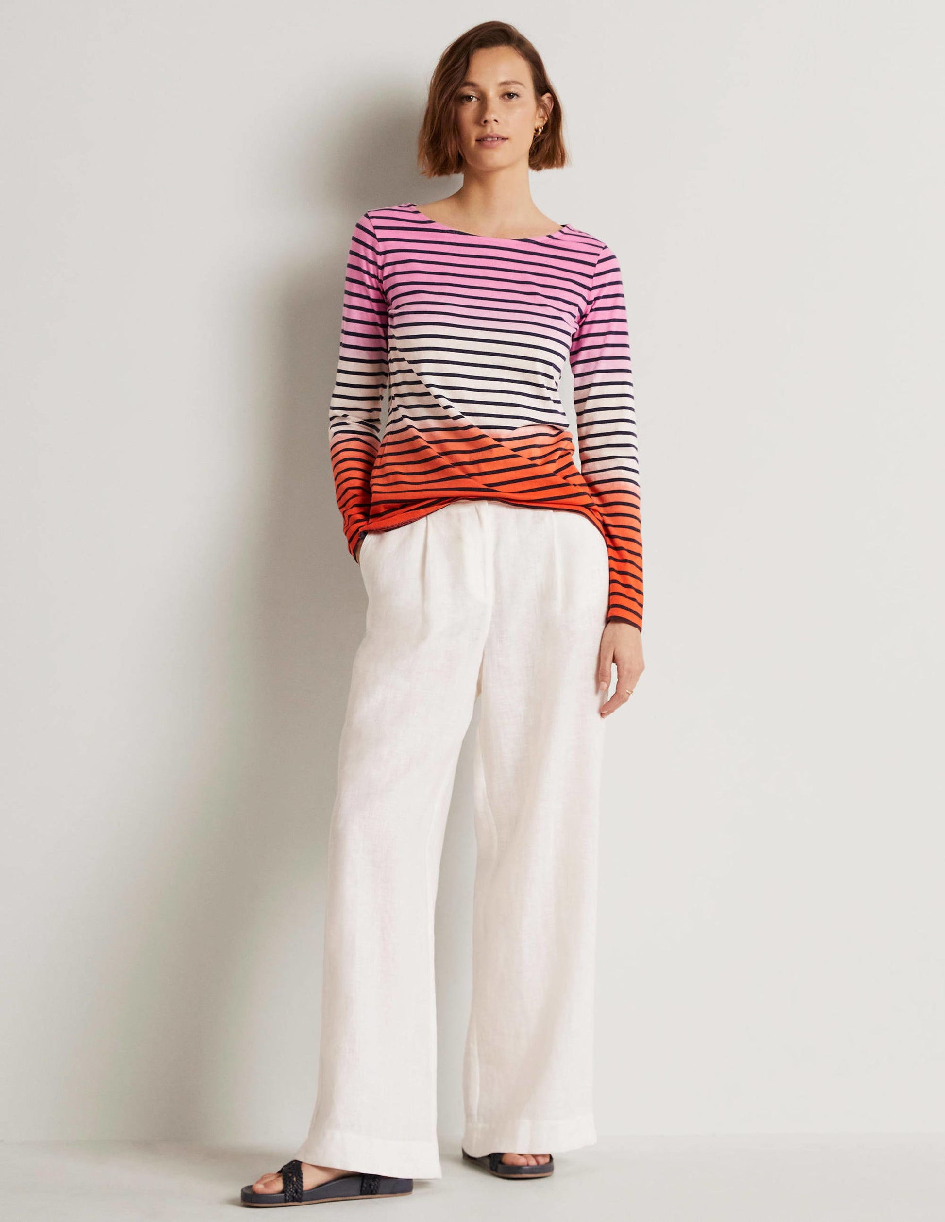 Ella Long Sleeve Breton-Bon Bon/Firecracker Ombre-4
