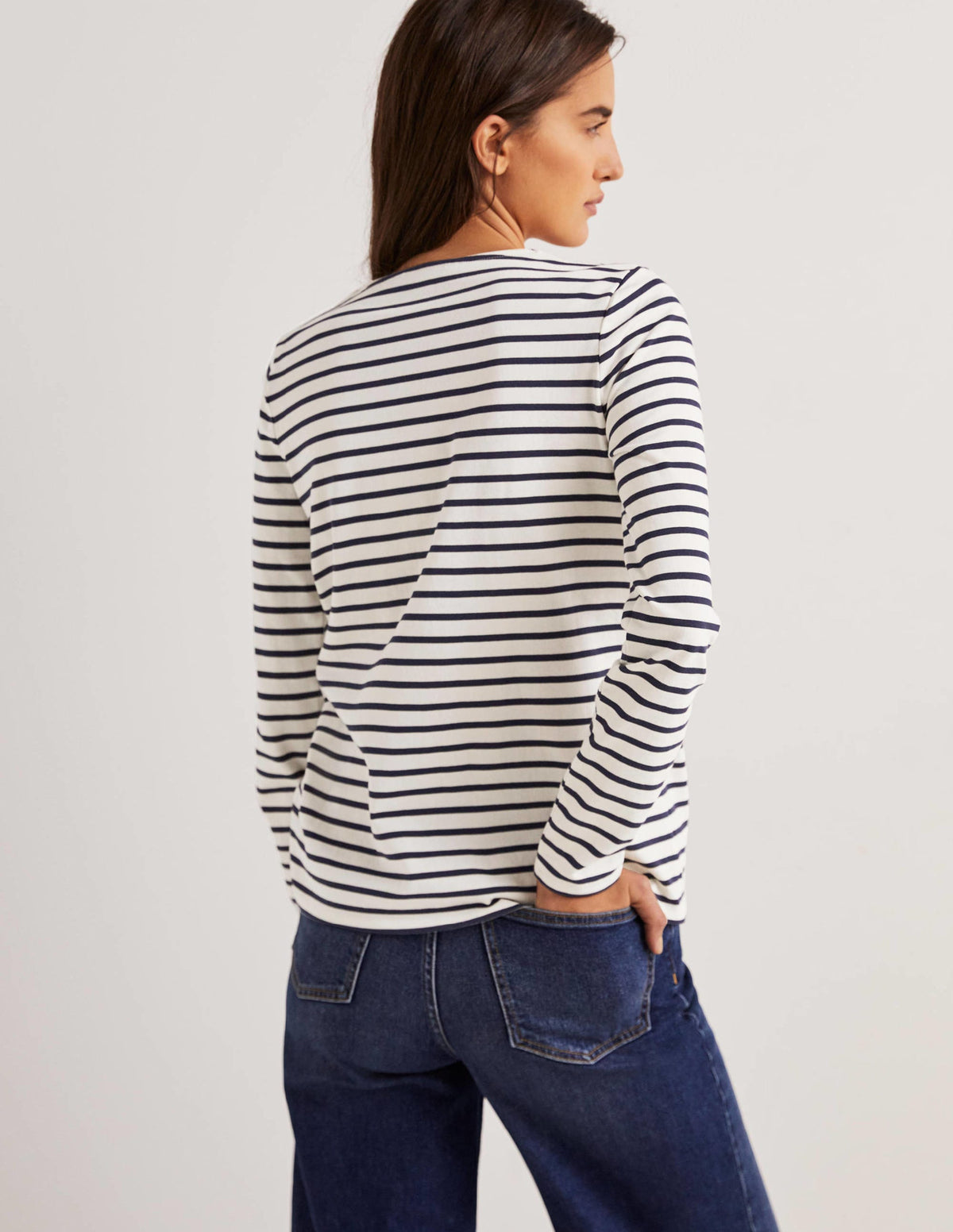 Embroidered Breton Top-Ivory/Navy, Multi Embroidery-3