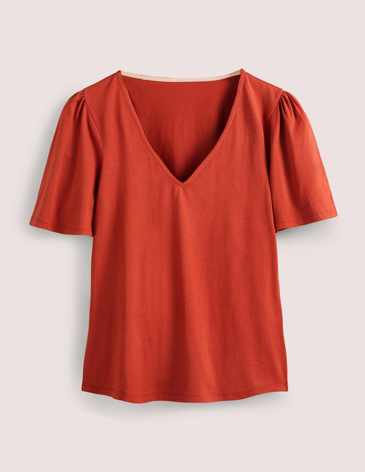 Supersoft Flutter Sleeve Top-Chilli Oil Red - Image 5
