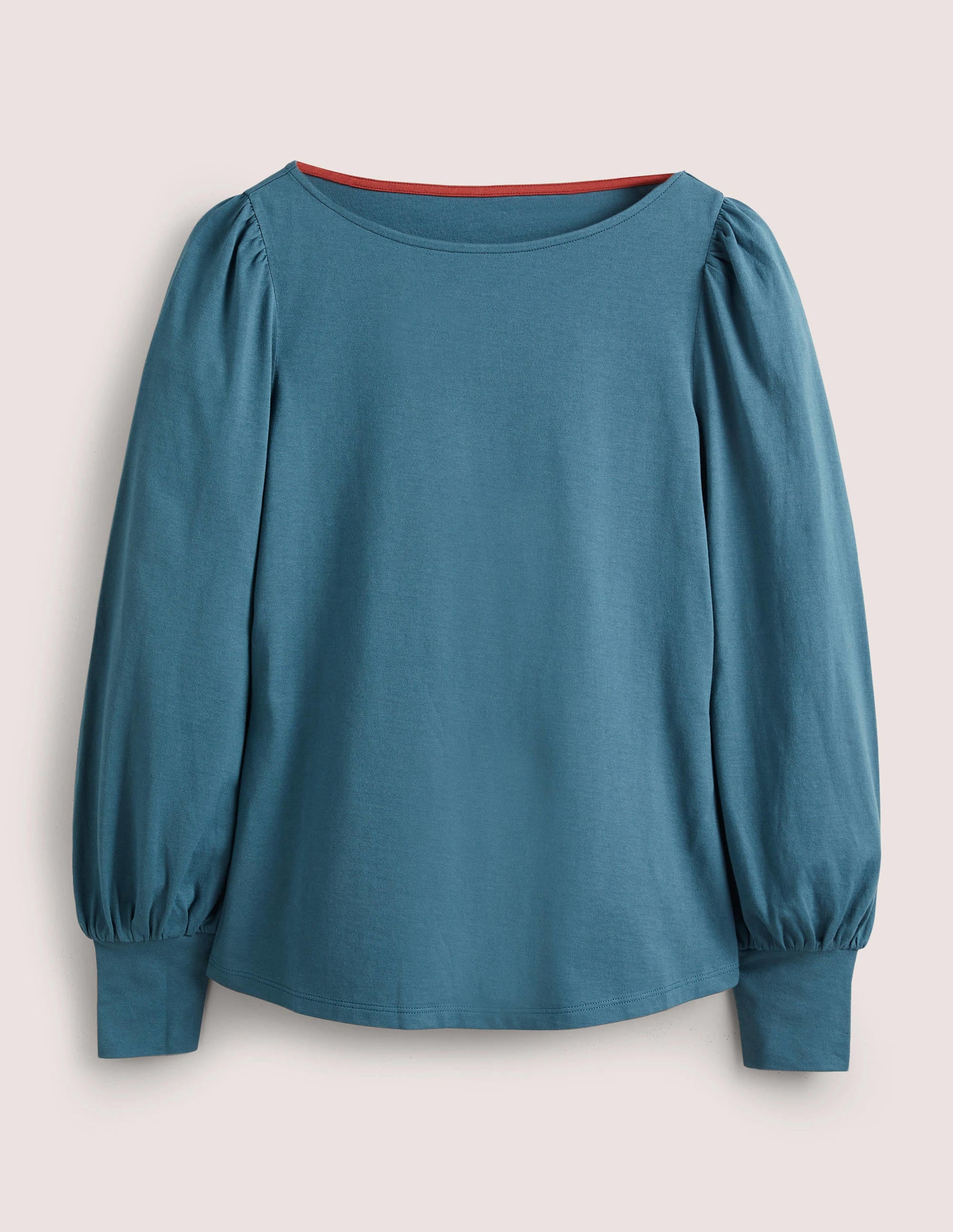 Supersoft Boat Neck Top-Corporal Blue - Image 5