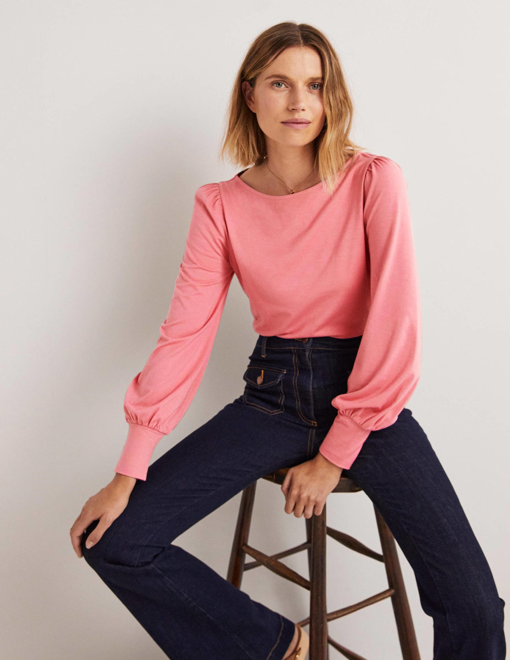 Supersoft Boat Neck Top-Wild Rose-4