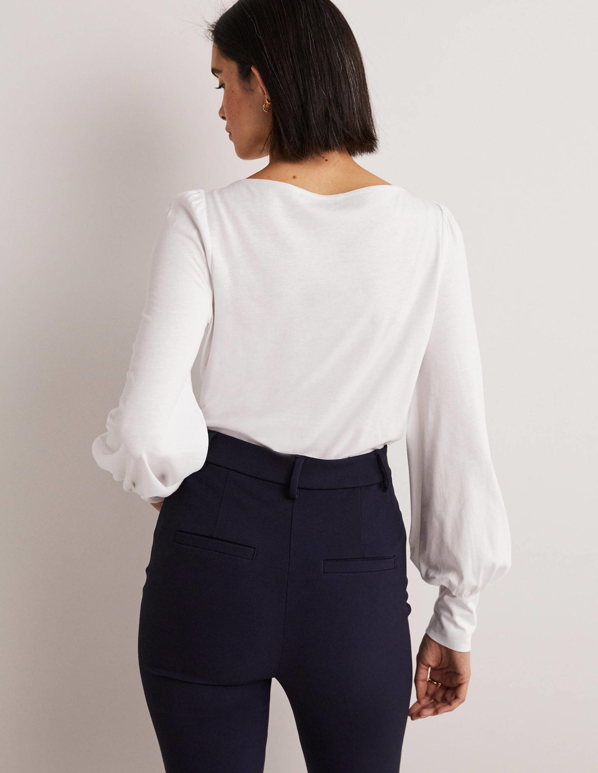 Supersoft Boat Neck Top-White-3