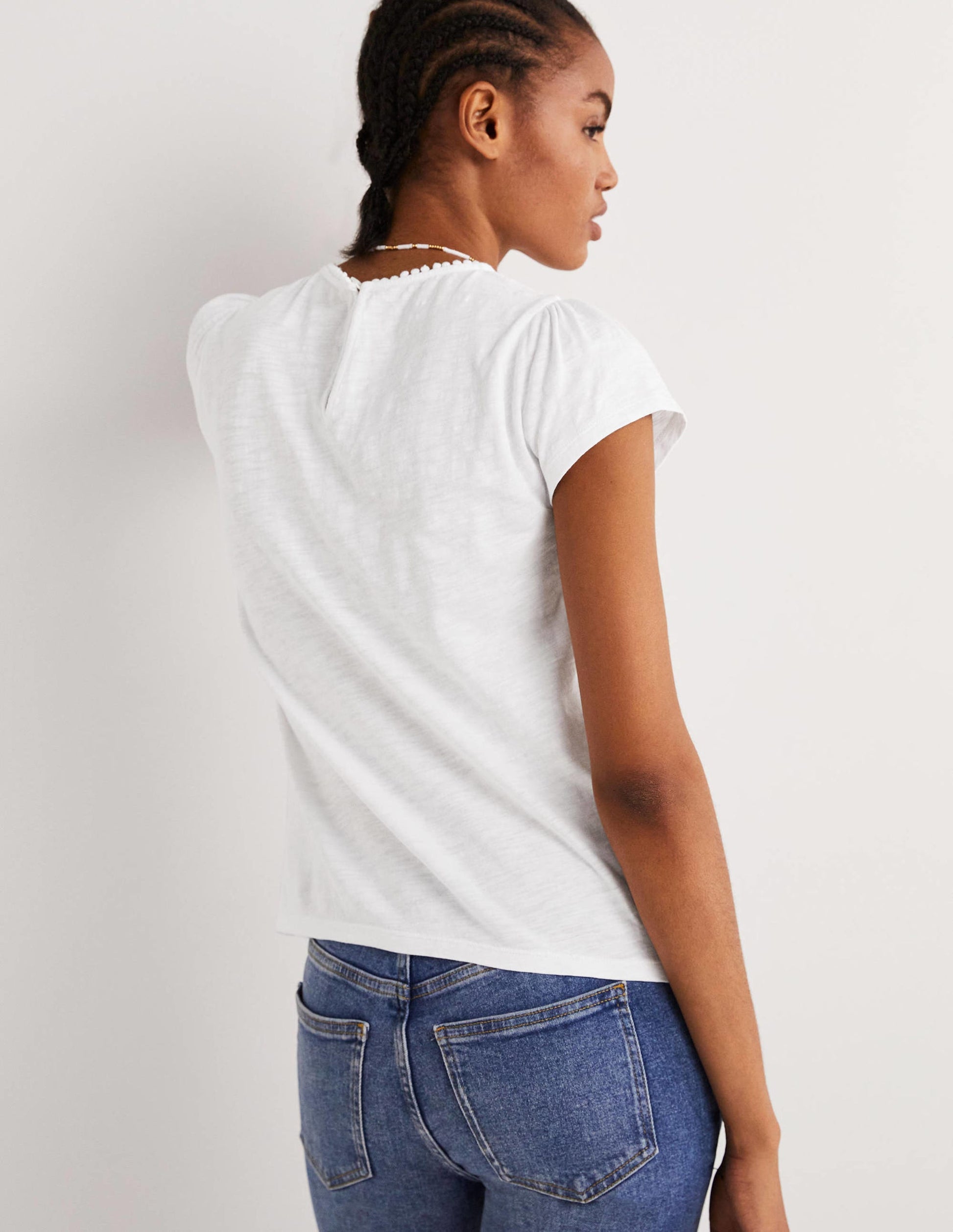 Cutwork Flutter T-Shirt-White-3