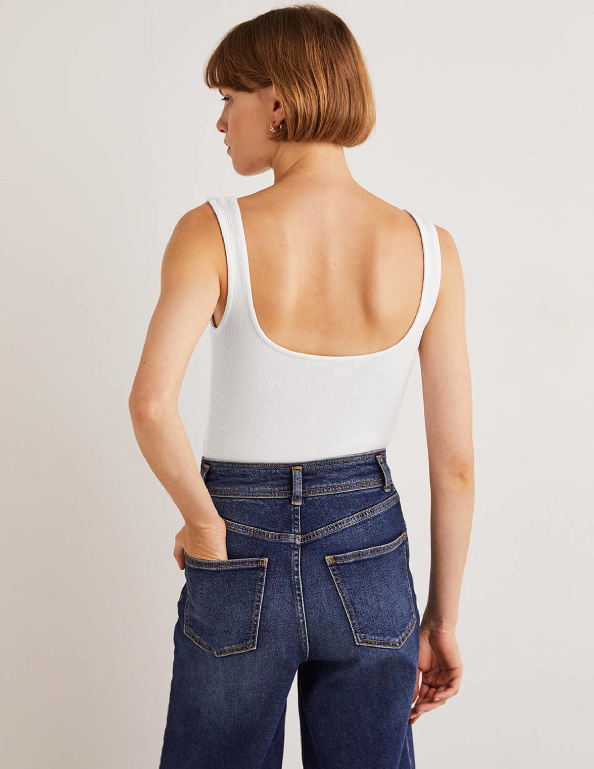 Soft Ribbed Tank-White - Image 3