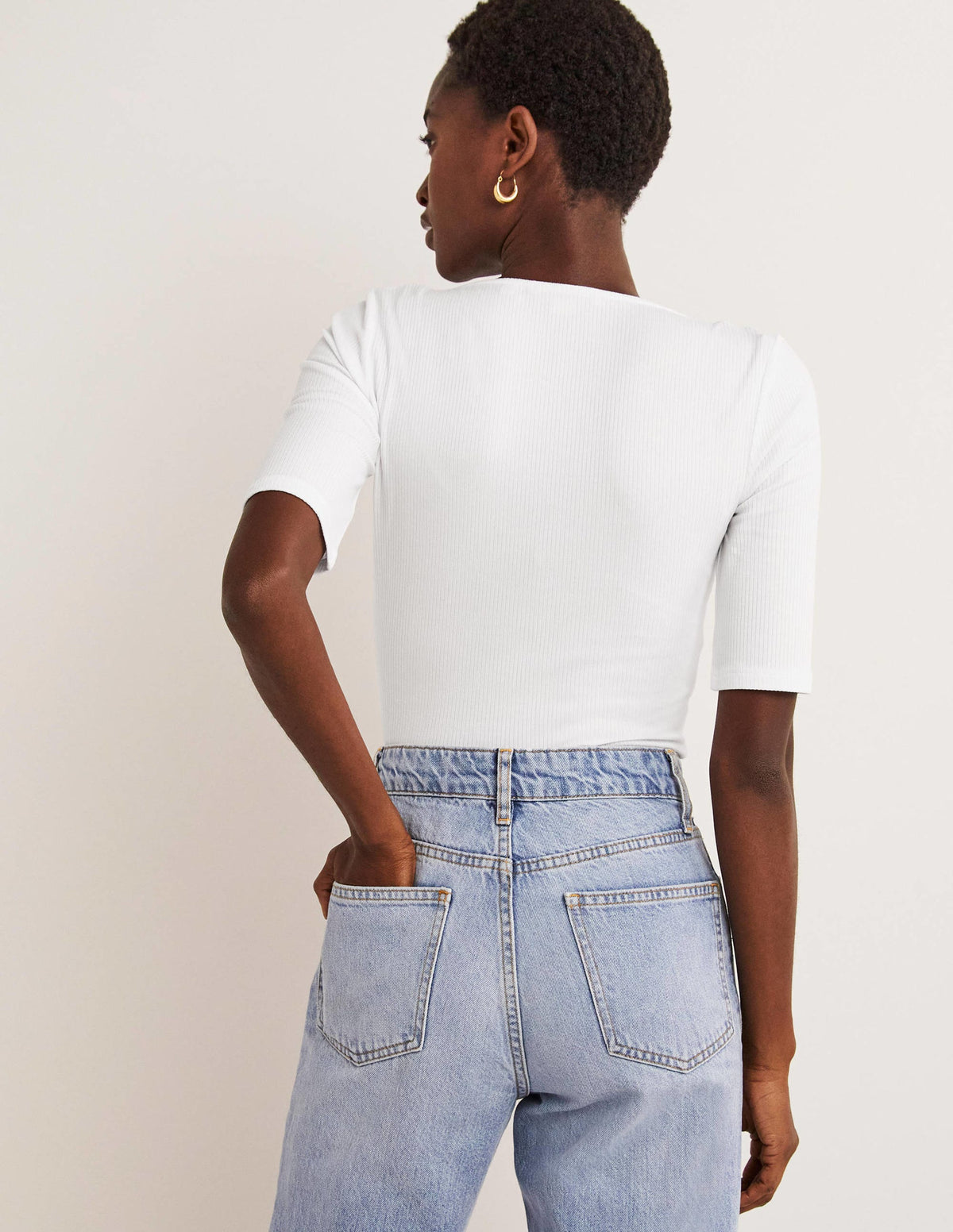 Soft Ribbed Sweetheart T-shirt-White-3