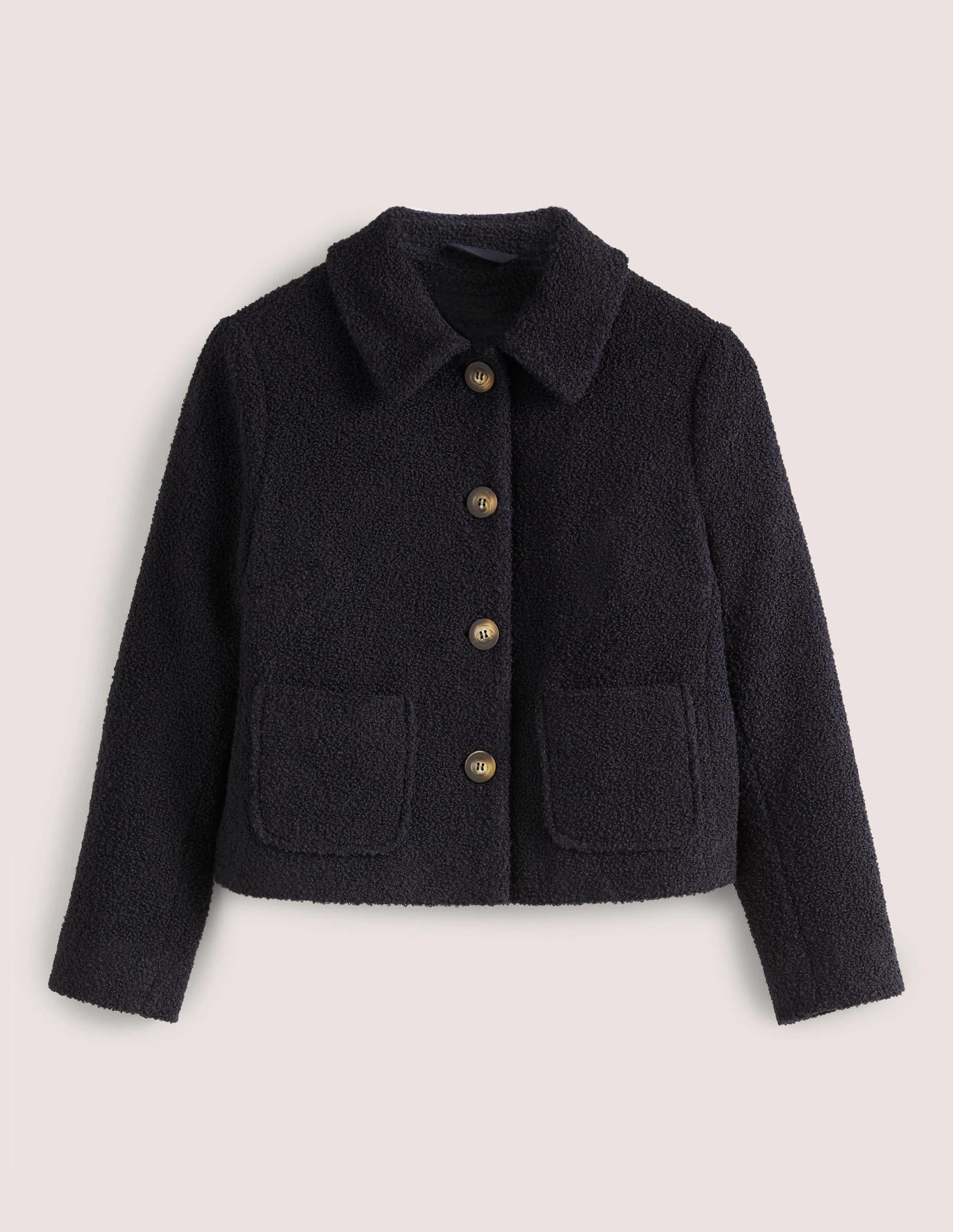 Rye Cropped Jacket-Navy - Image 5