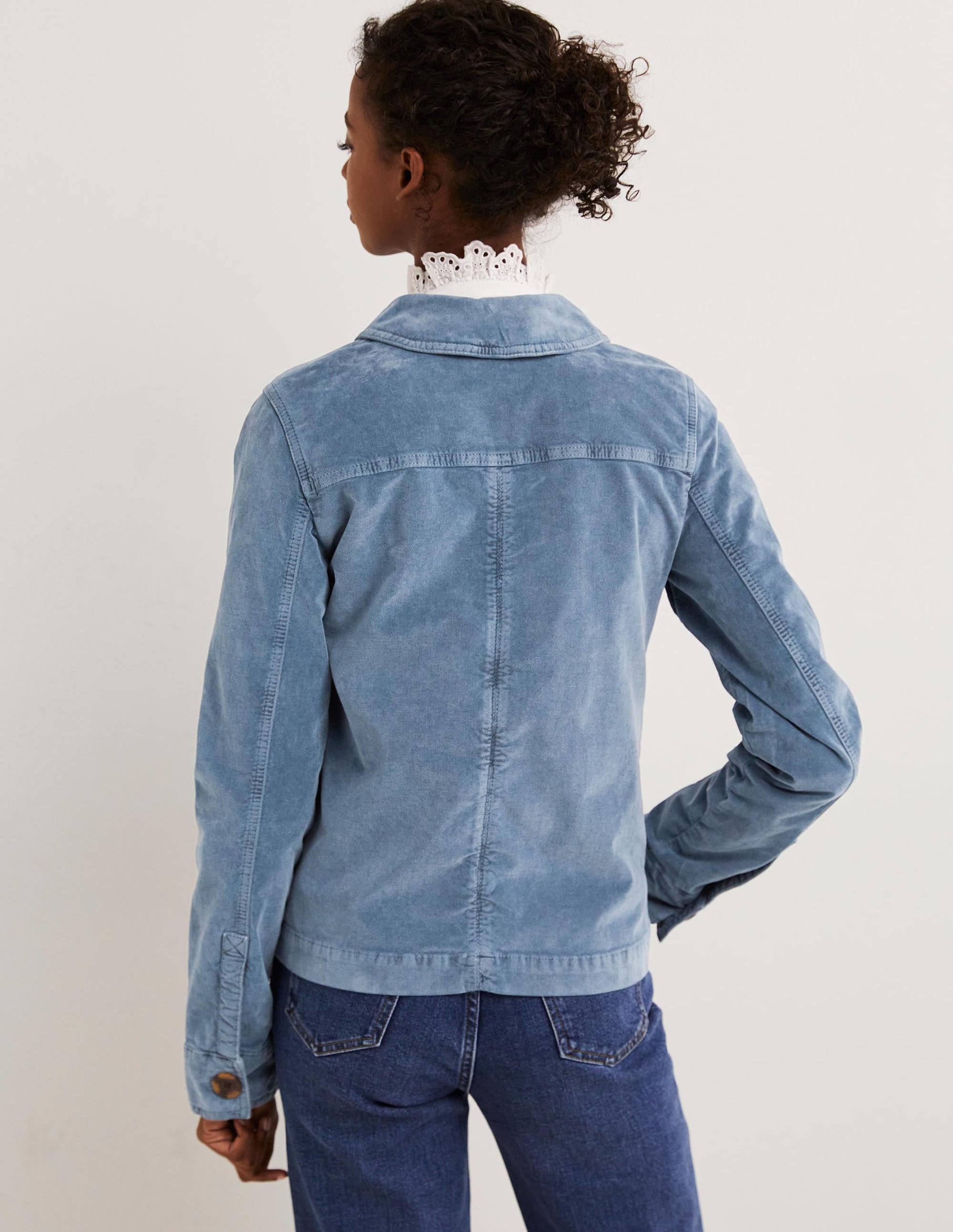 Velvet Chore Jacket-Corporal Blue Velvet - Image 3