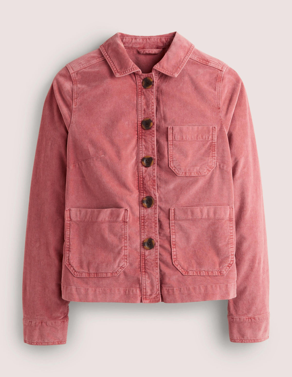 Velvet Chore Jacket-Dusty Red Velvet - Image 6
